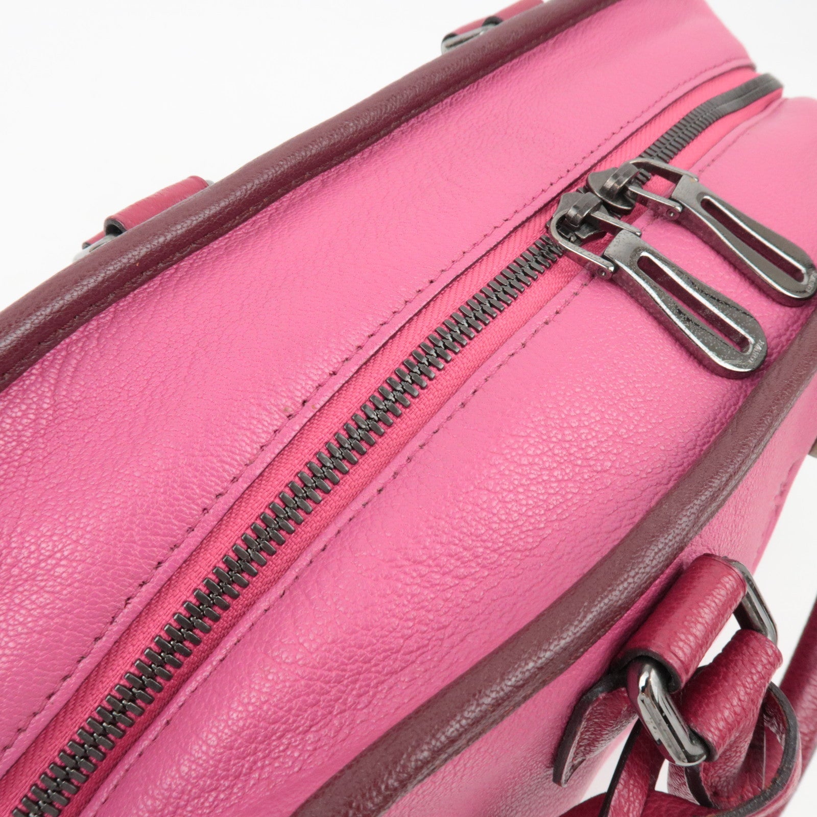 LOEWE Amazona 28 Bicolor Handbag Pink Bordeaux *Key Lock,Crochette