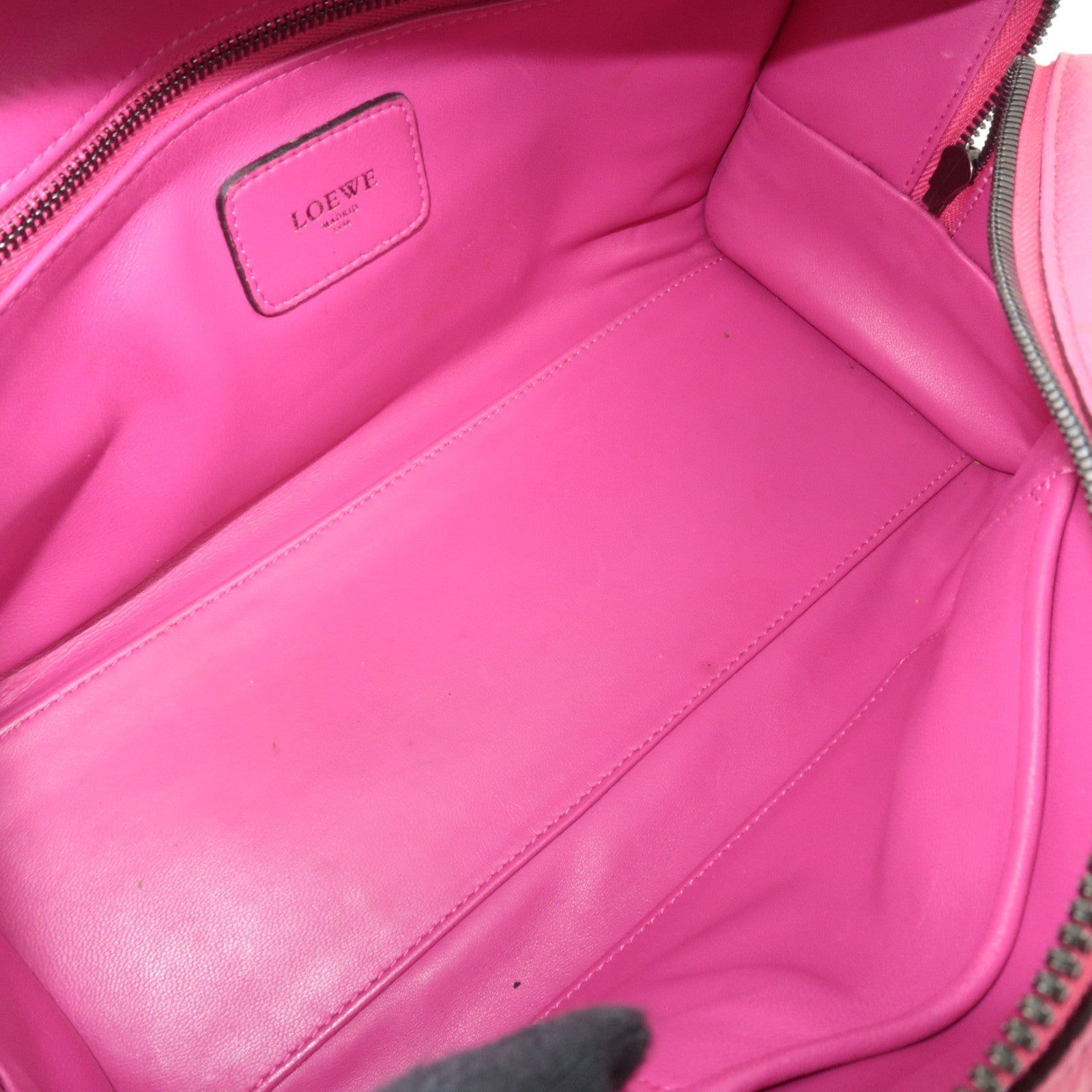 LOEWE Amazona 28 Bicolor Handbag Pink Bordeaux *Key Lock,Crochette