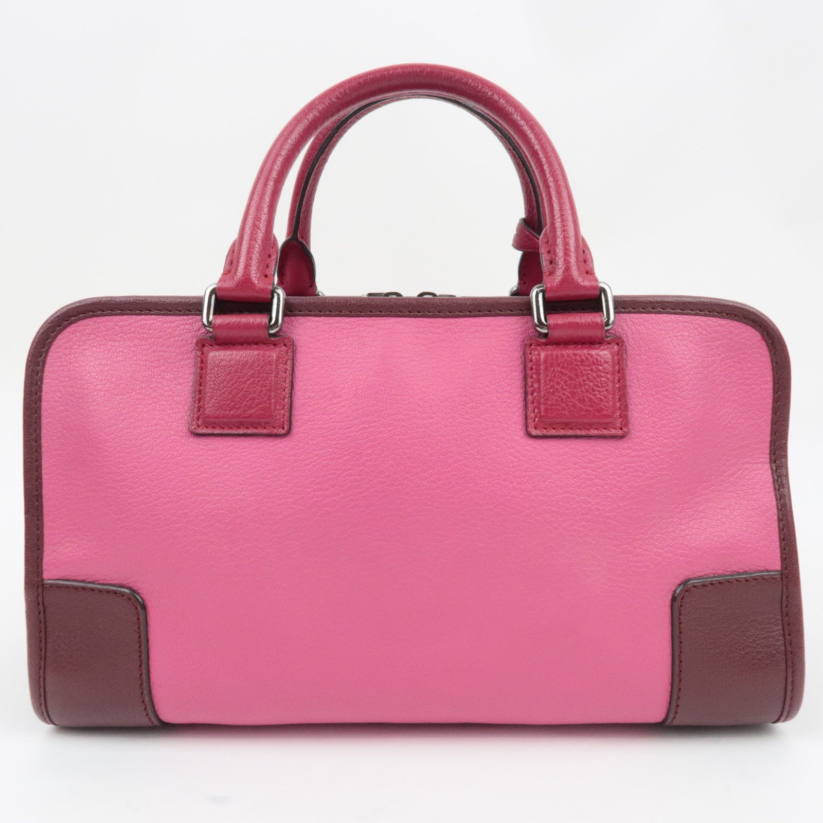 LOEWE Amazona 28 Bicolor Handbag Pink Bordeaux *Key Lock,Crochette