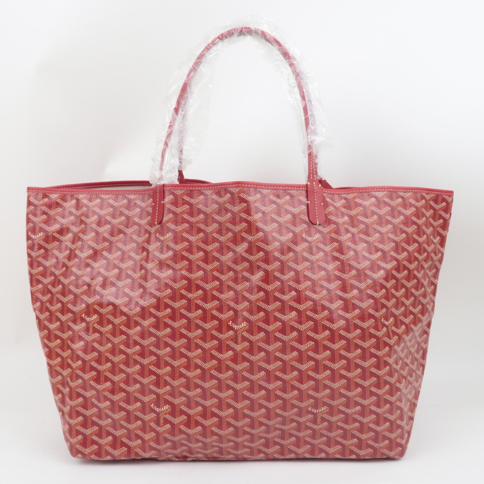 GOYARD Saint Louis GM Tote Bag PVC Leather Red *Pouch, Dust bag