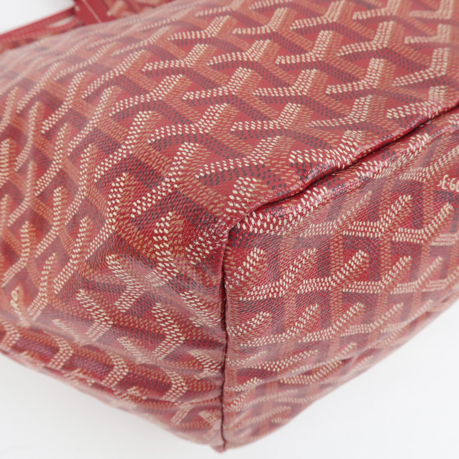 GOYARD Saint Louis GM Tote Bag PVC Leather Red *Pouch, Dust bag