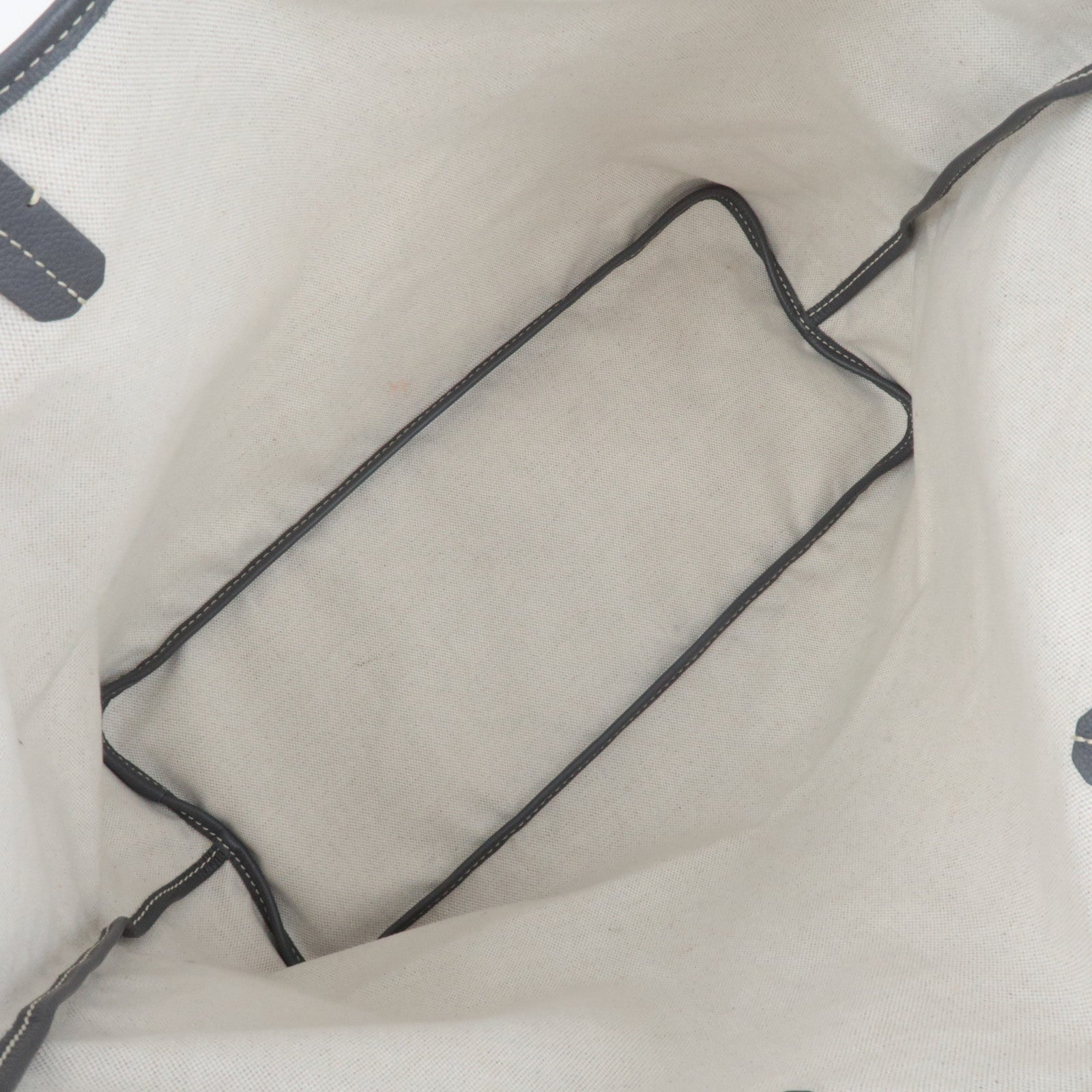 Goyard Herringbone Saint Louis PM Tote Bag PVC Leather Light Gray *Pouch