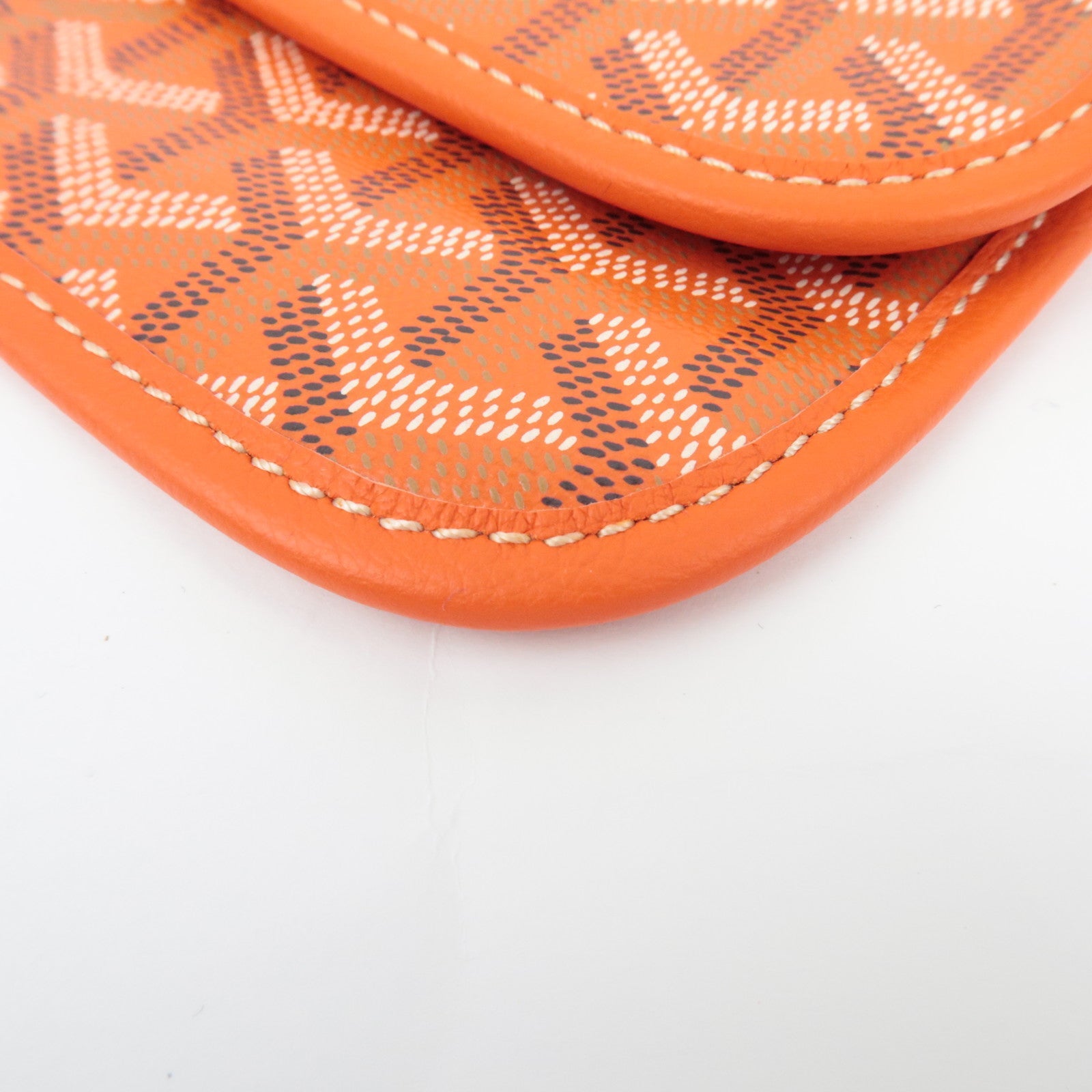 Goyard Herringbone Pouch For Saint Louis Bag PVC Leather Orange