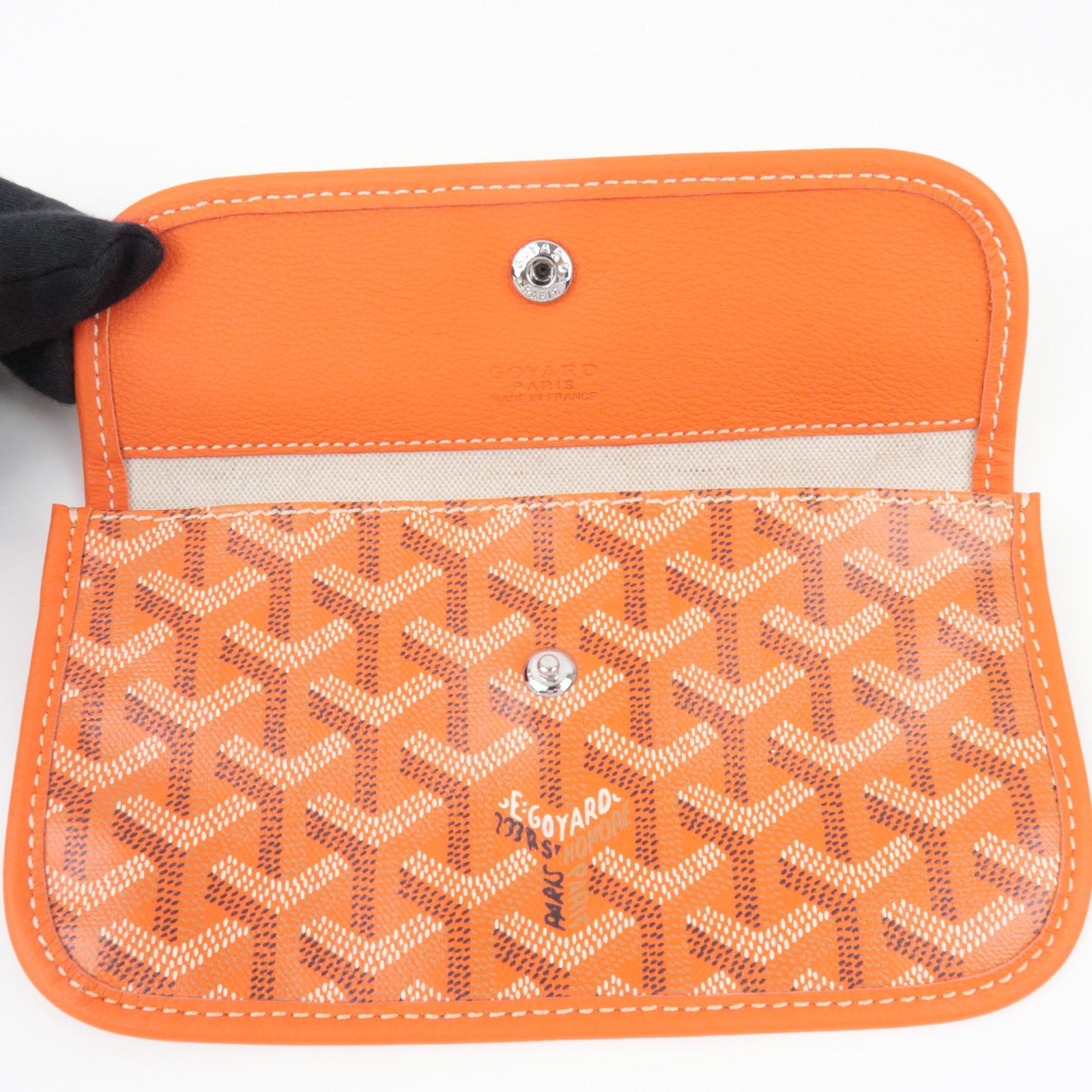 Goyard Herringbone Pouch For Saint Louis Bag PVC Leather Orange
