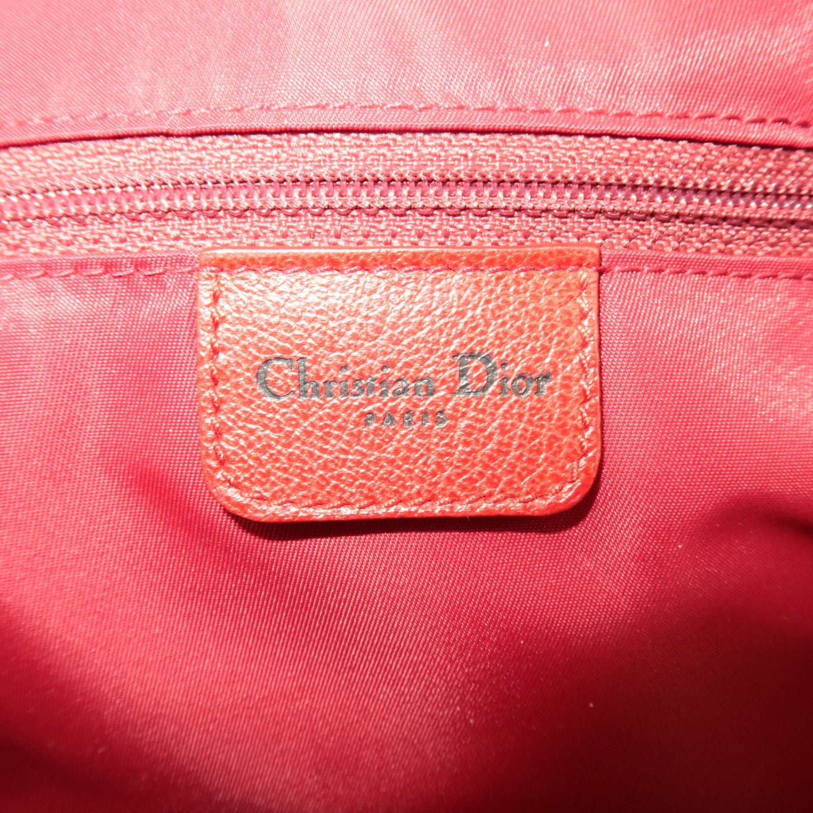 Christian Dior Trotter Rasta Handbag PVC Leather Beige Rasta Color