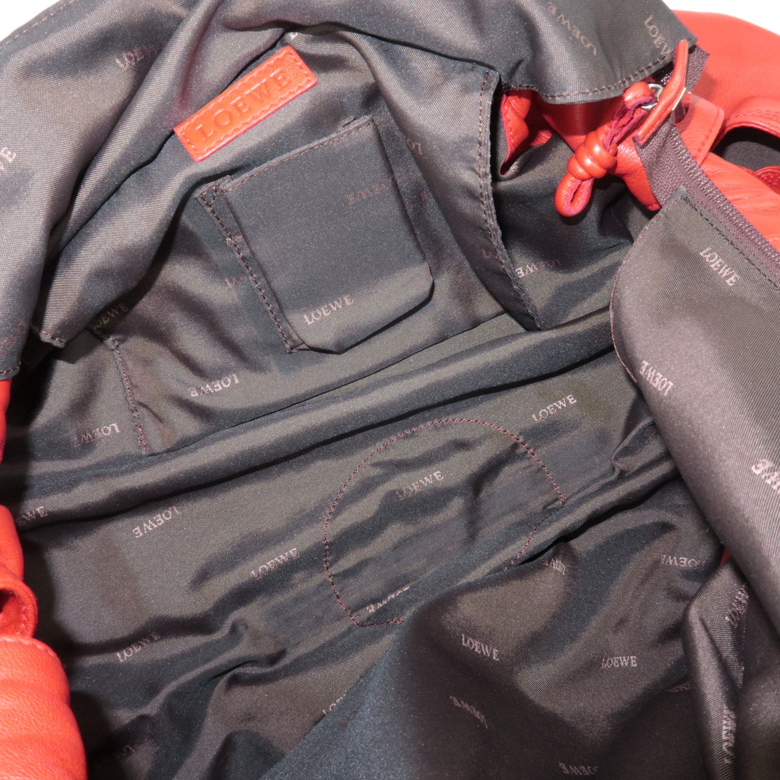 LOEWE Nappa Aire Large Handbag Leather Red *Dust bag