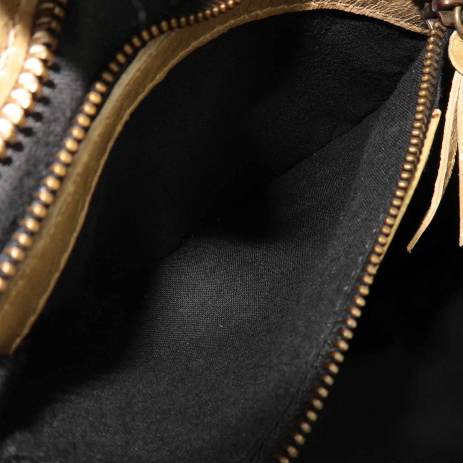 BALENCIAGA The City 2Way Handbag Leather Beige 115748 *Strap, Mirror