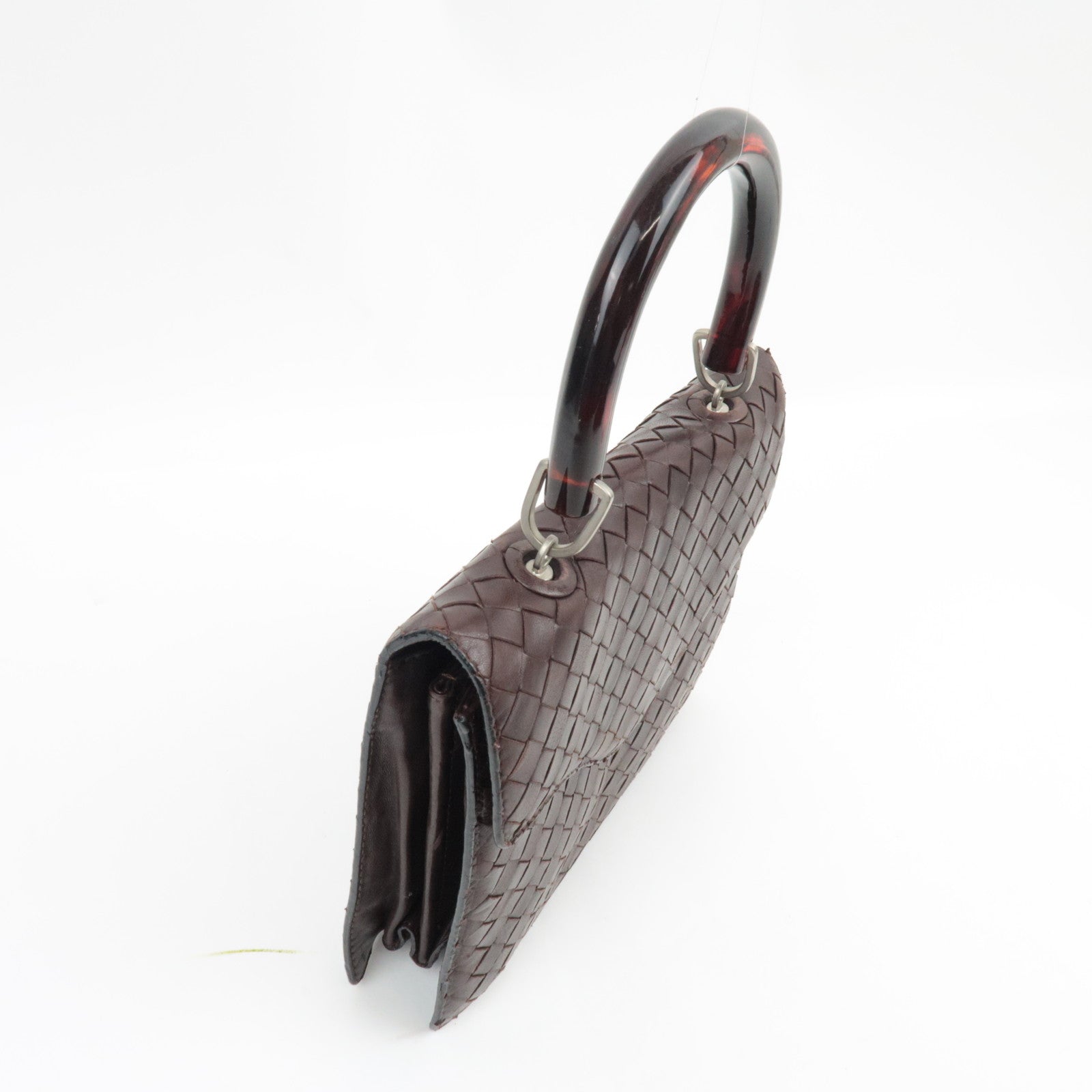 BOTTEGA VENETA Intrecciato Vintage Mini Handbag Leather Brown 971244 *Dust bag