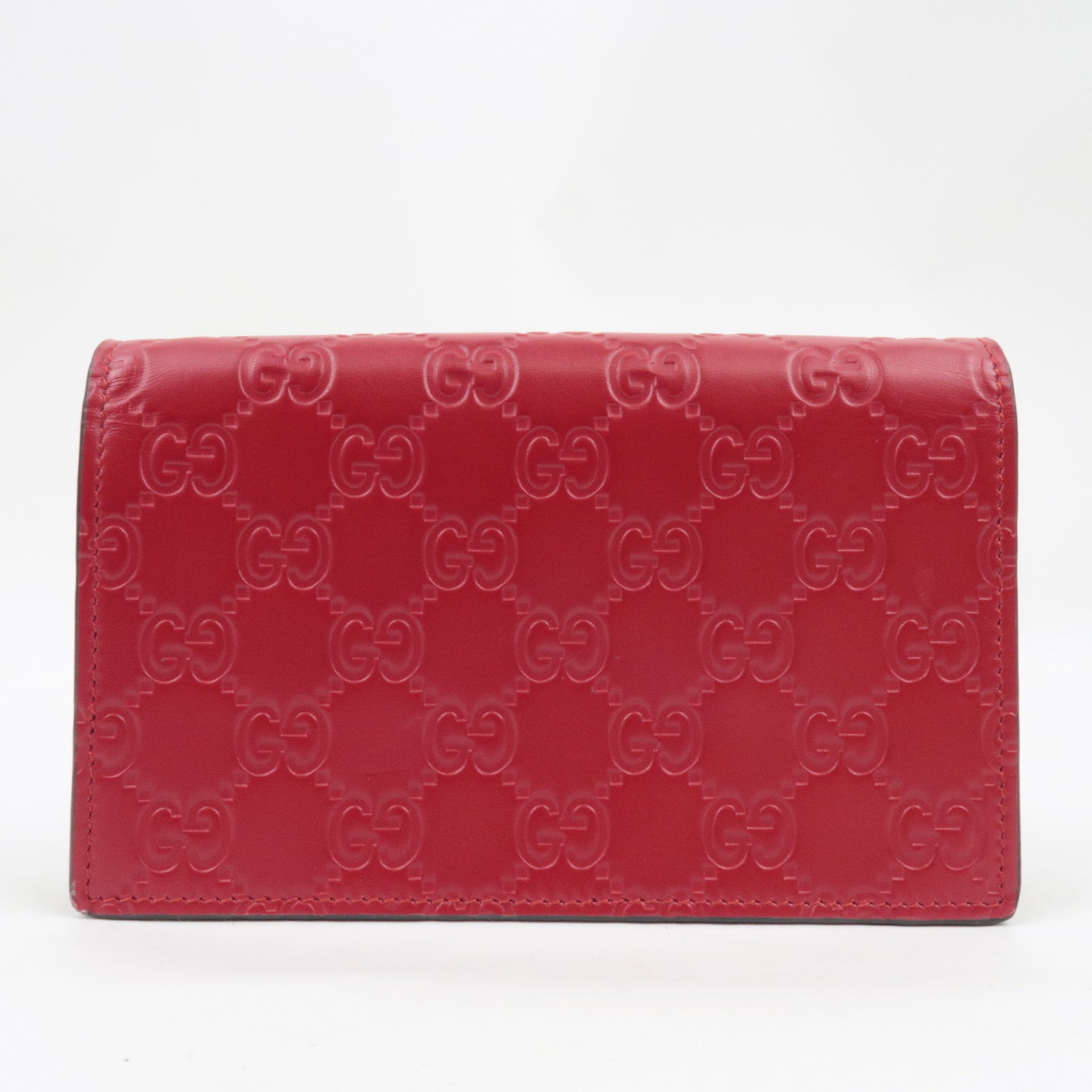 GUCCI Guccissima Cherry Chain Shoulder Bag Leather Red 481291 *Dust bag