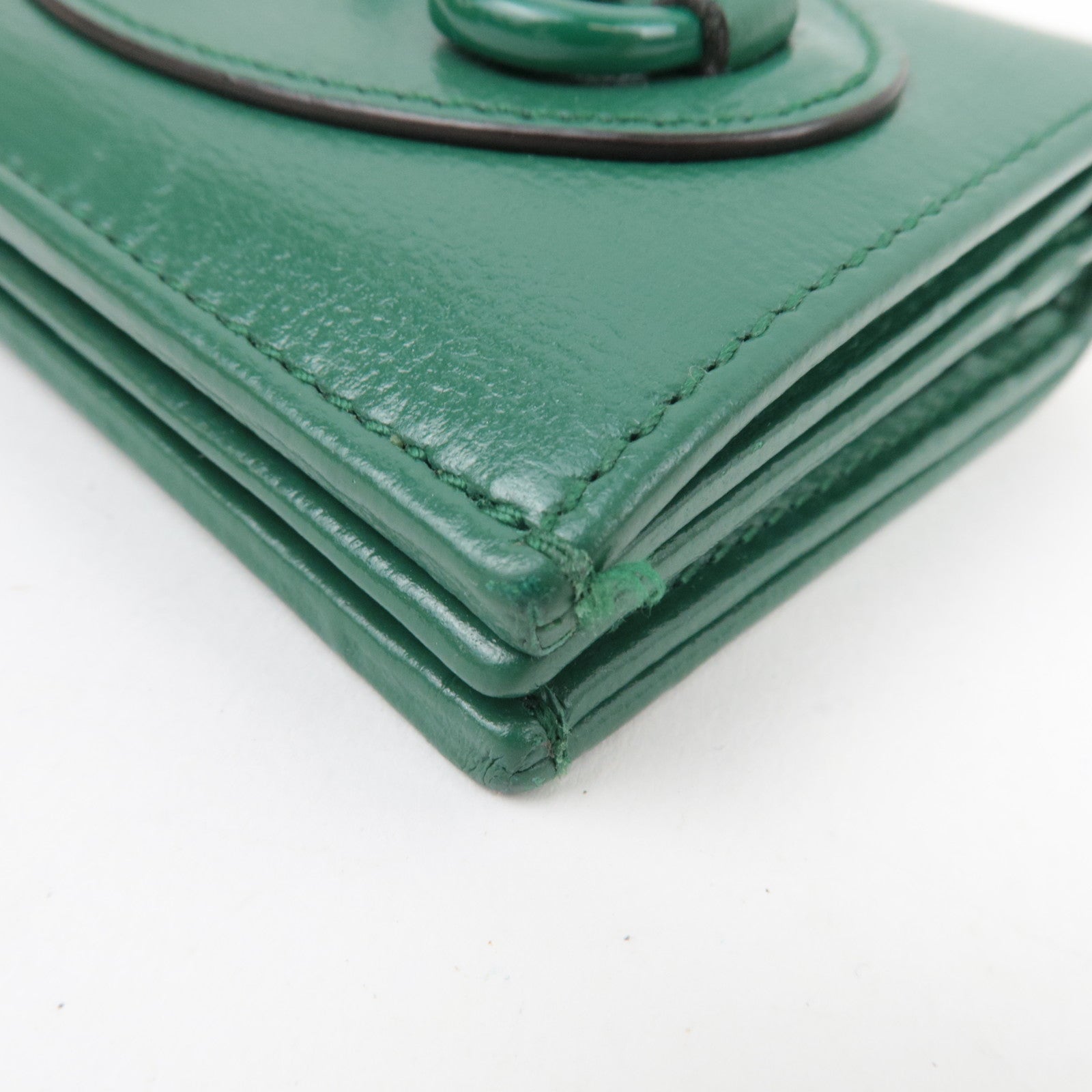 GUCCI Horsebit Bi-Fold Portemonnee Leer Groen 621887 *Doos, stofzak