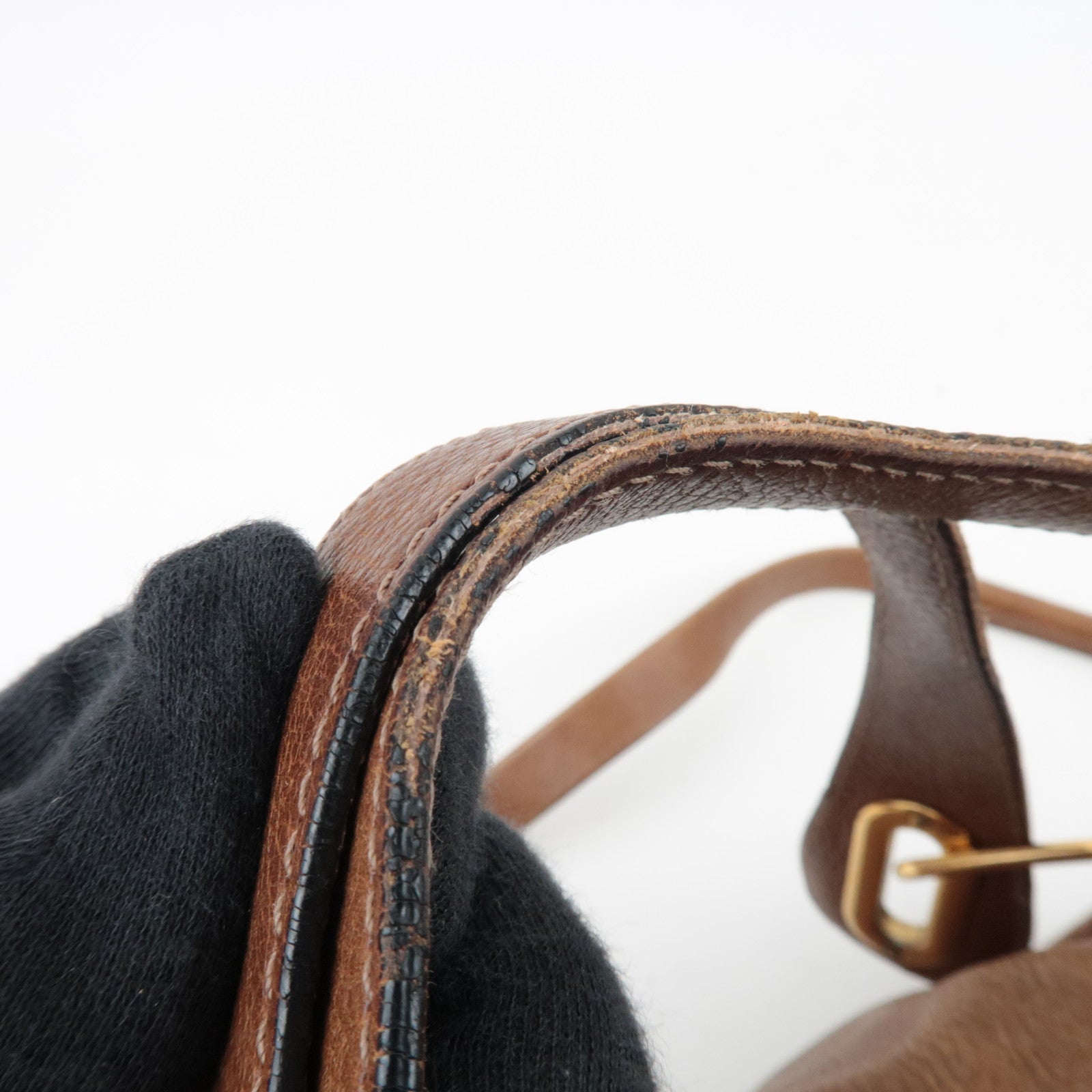 Chloe Paraty 2Way Handbag Shoulder Bag Leather Brown