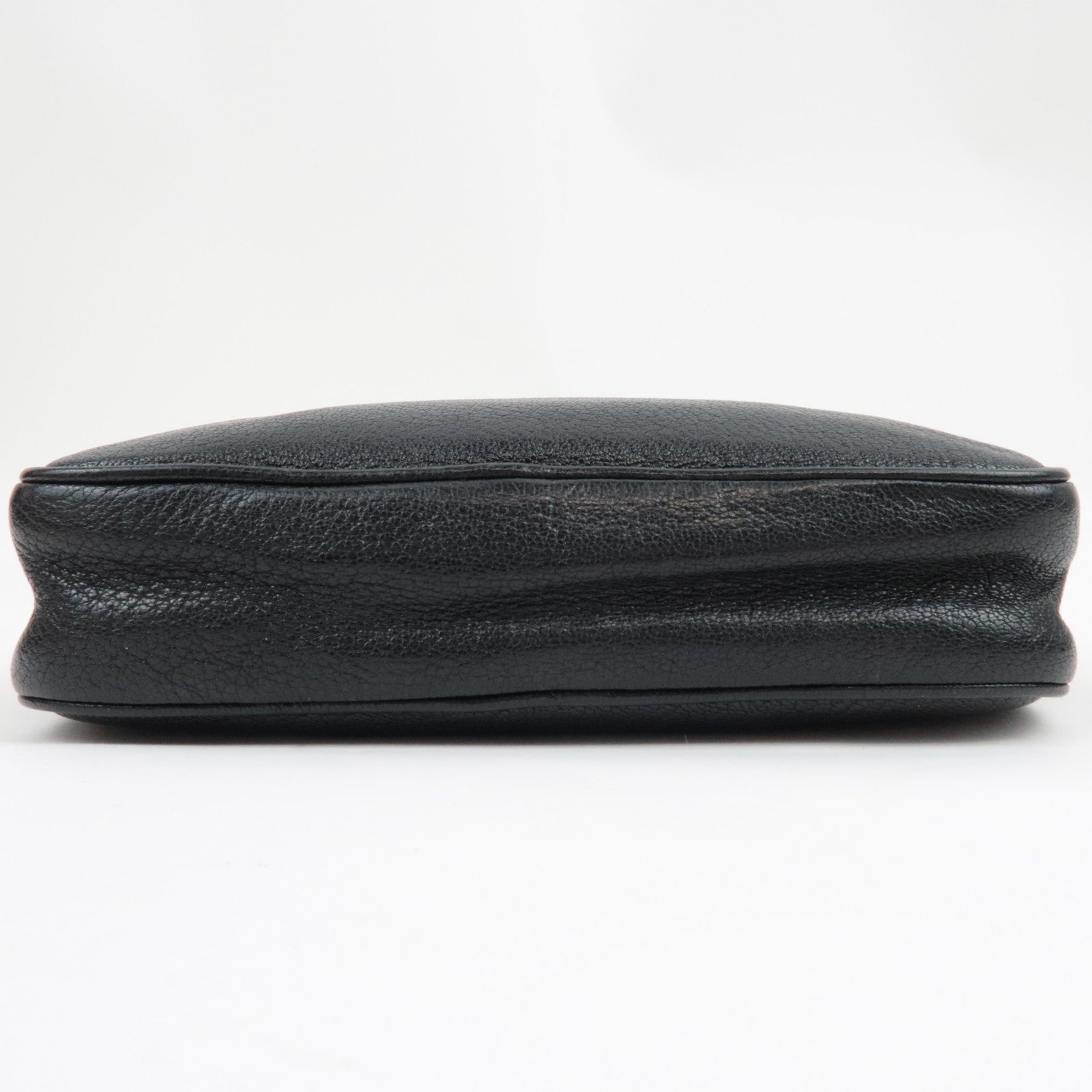 MIU MIU Shoulder Bag Pouch Leather Black 5ZH011 *Box, Strap, Guarantee card