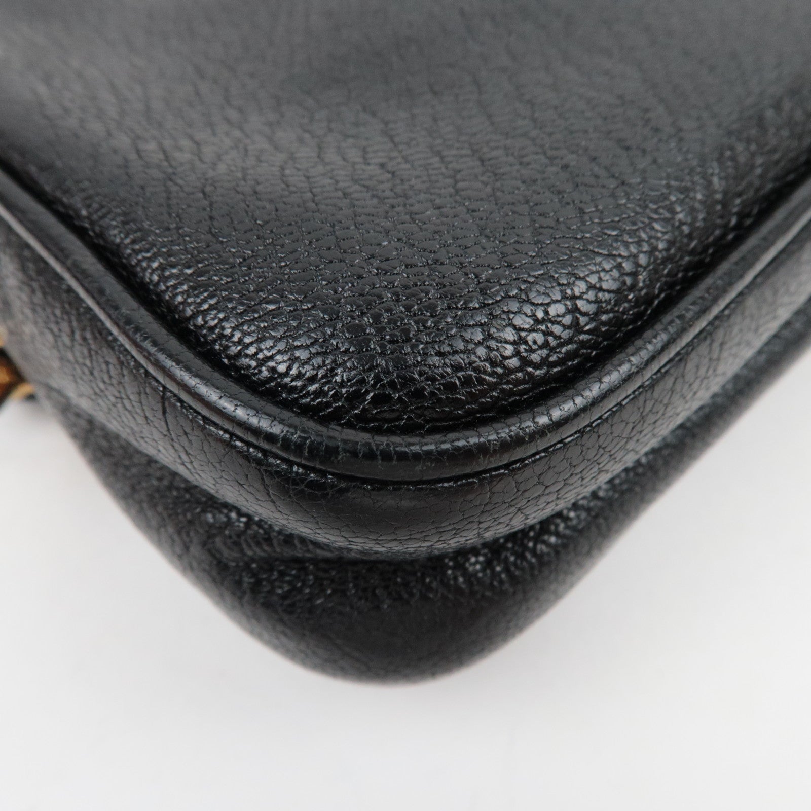 MIU MIU Shoulder Bag Pouch Leather Black 5ZH011 *Box, Strap, Guarantee card