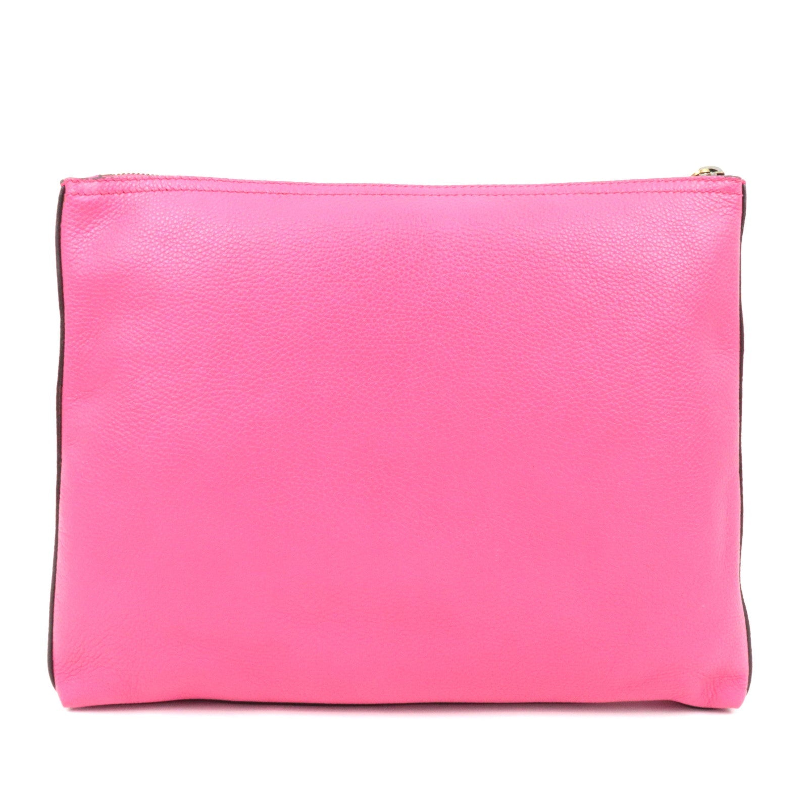GUCCI Logo Clutch Bag Leather Pink 500981
