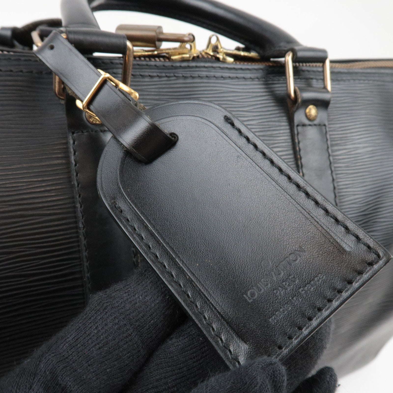 Louis Vuitton Epi Keepall 45 Travel Bag M59152 Vi0945 *Name tag, Lock, Poignet