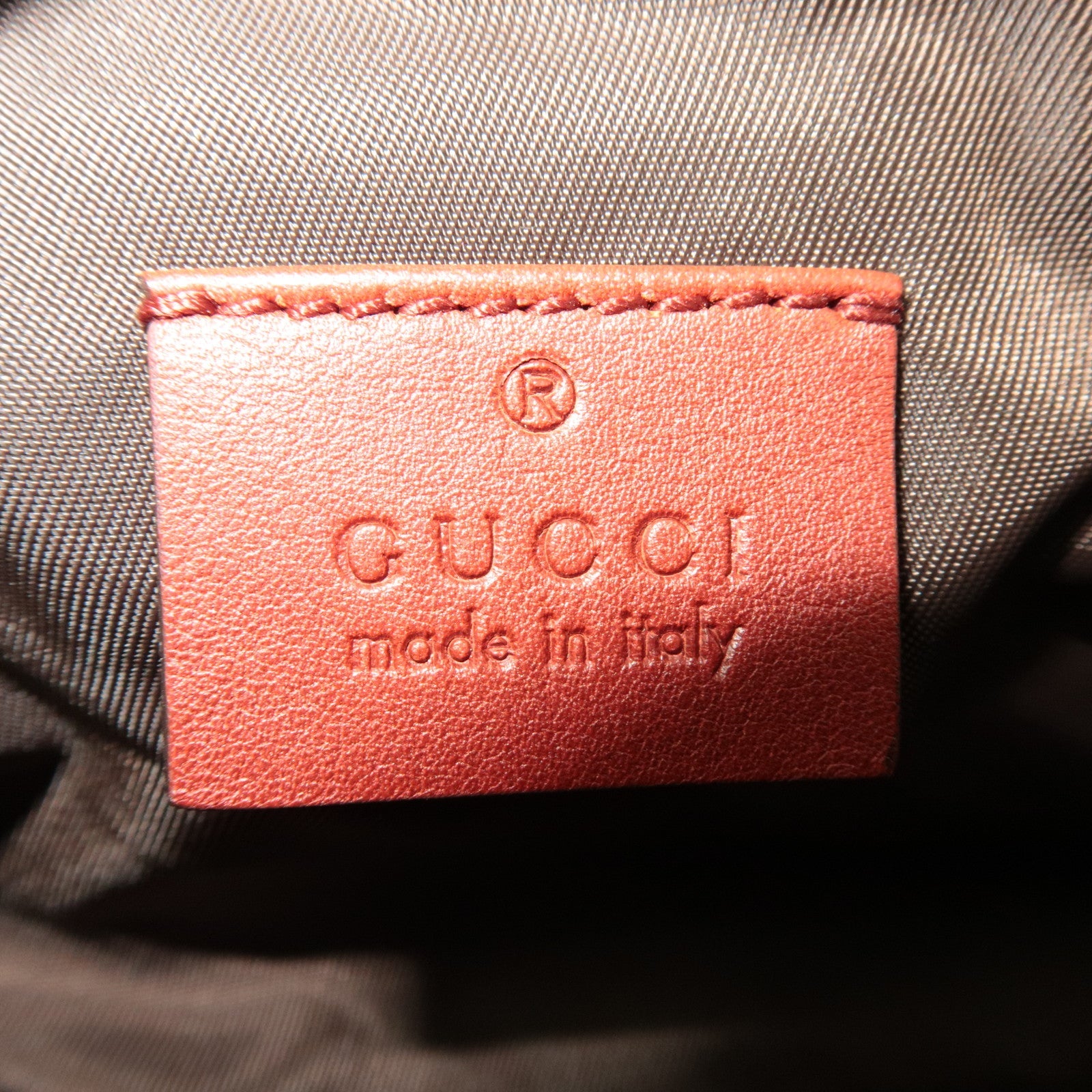 GUCCI Guccissima Cosmetic Pouch Leather Red 212203