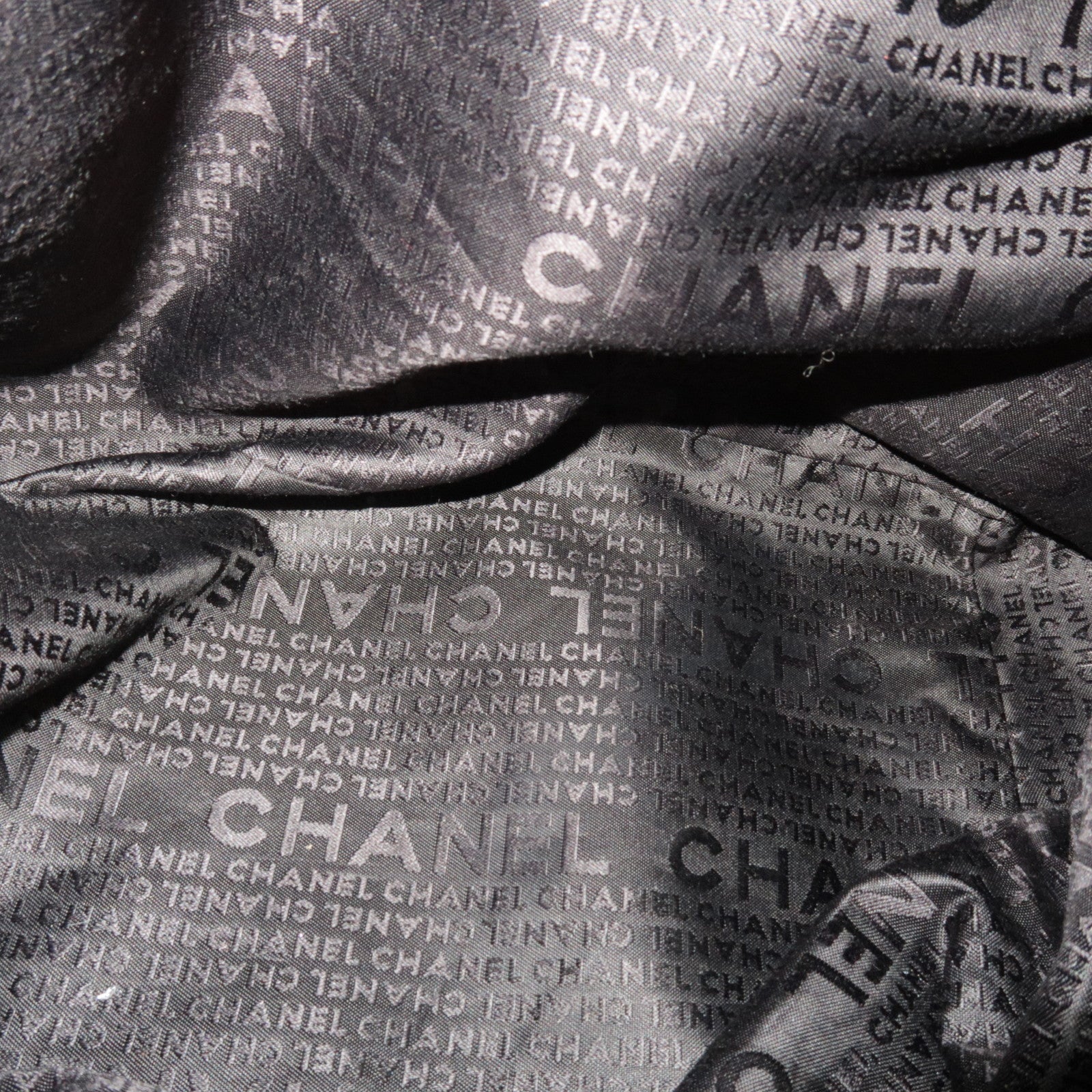 CHANEL Shoulder Bag Parfait Print Canvas Leather Pink Black 8717520