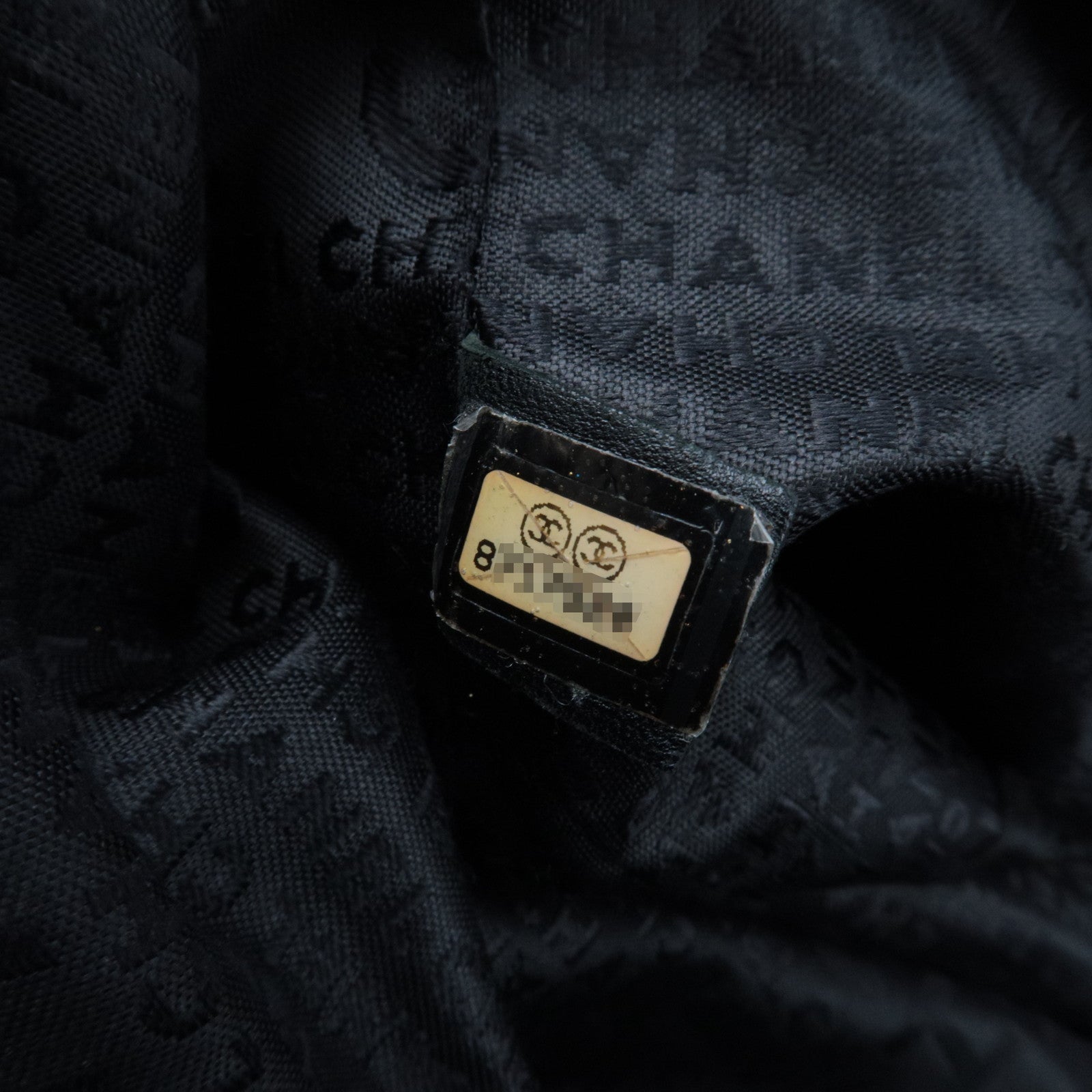 CHANEL Shoulder Bag Parfait Print Canvas Leather Pink Black 8717520