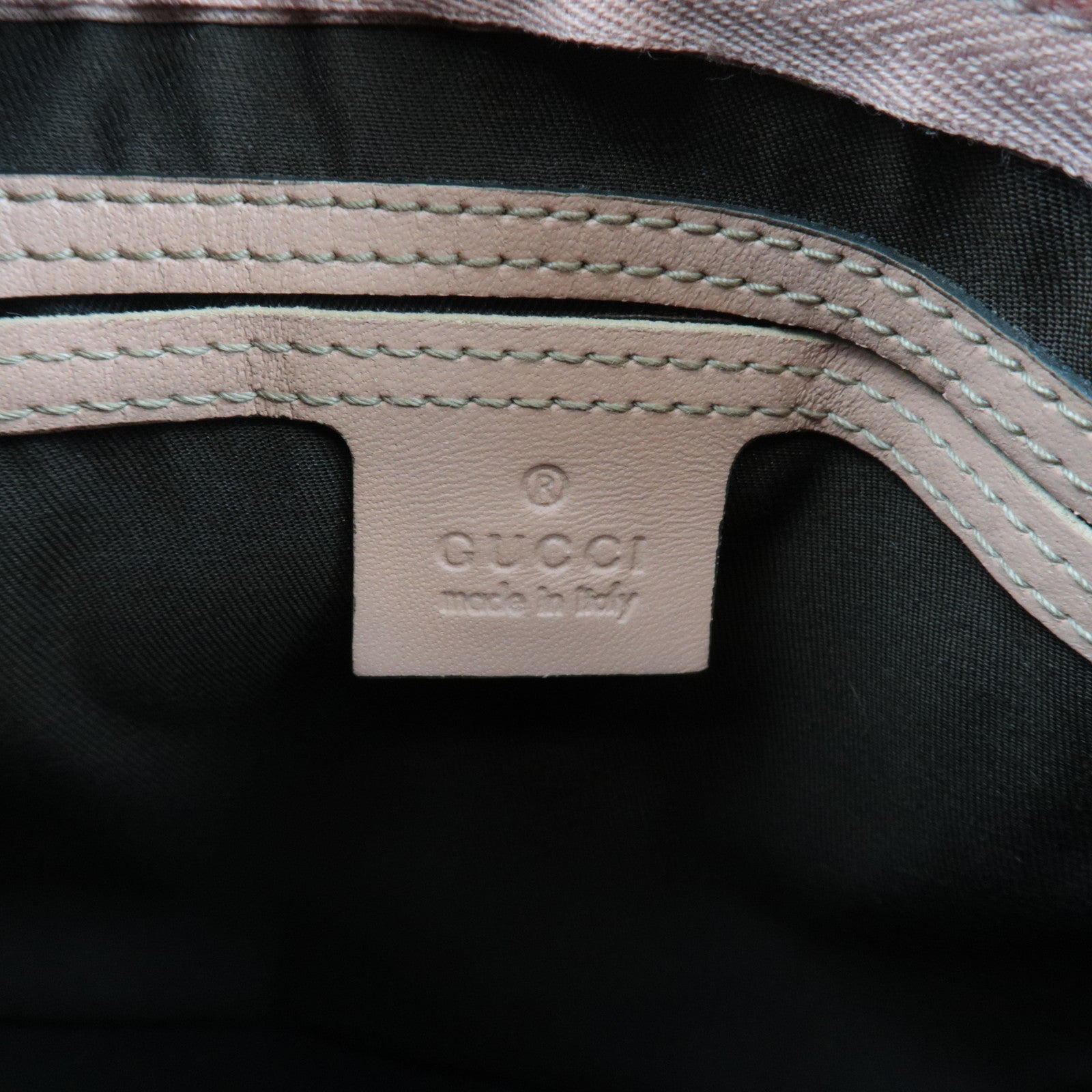 GUCCI Joyline Mini Boston Handtas GG Supreme Leer Ivoor Roze 190257 *Stofzak
