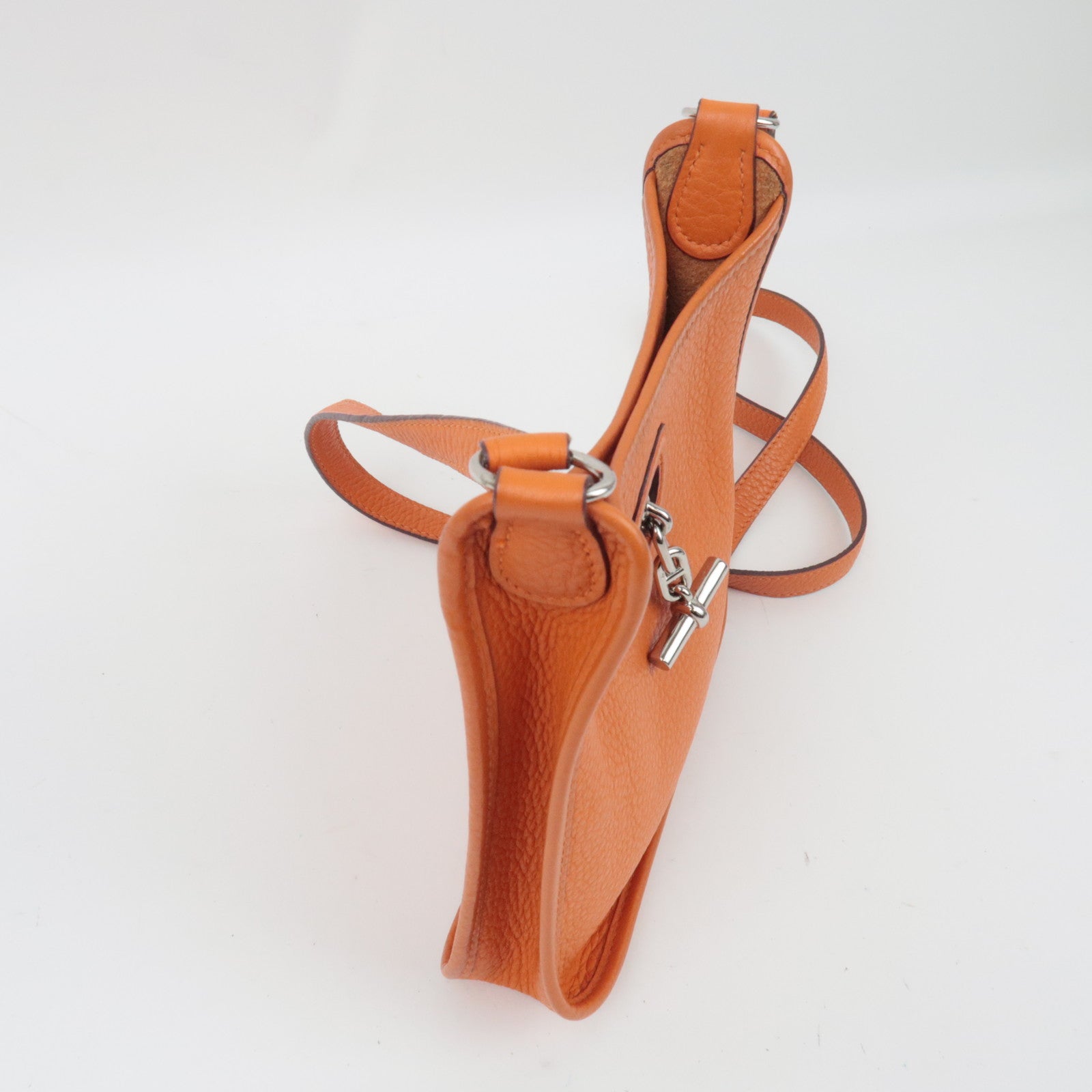 HERMES Vespa TPM Schoudertas Taurillon Clemence Oranje *H Stamp (2004)