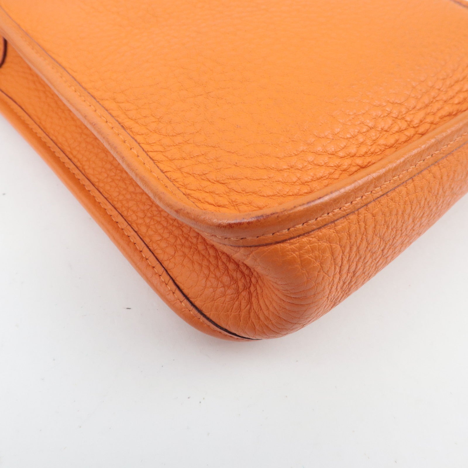 HERMES Vespa TPM Schoudertas Taurillon Clemence Oranje *H Stamp (2004)