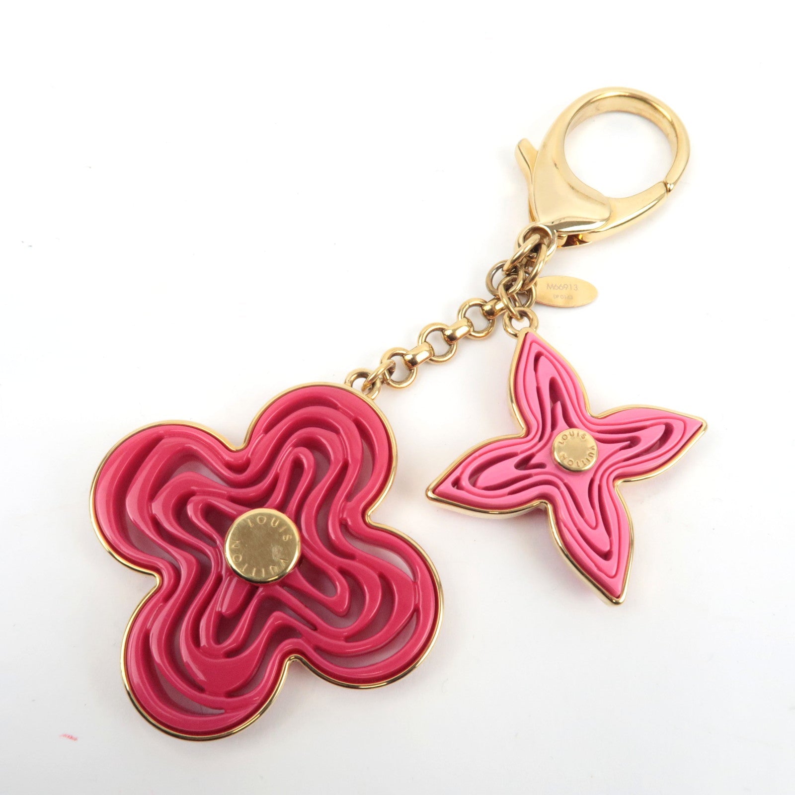 Louis Vuitton Bijoux Sac Knife Keychain Bag Charm Metal Pink Gold M66913 DP0143