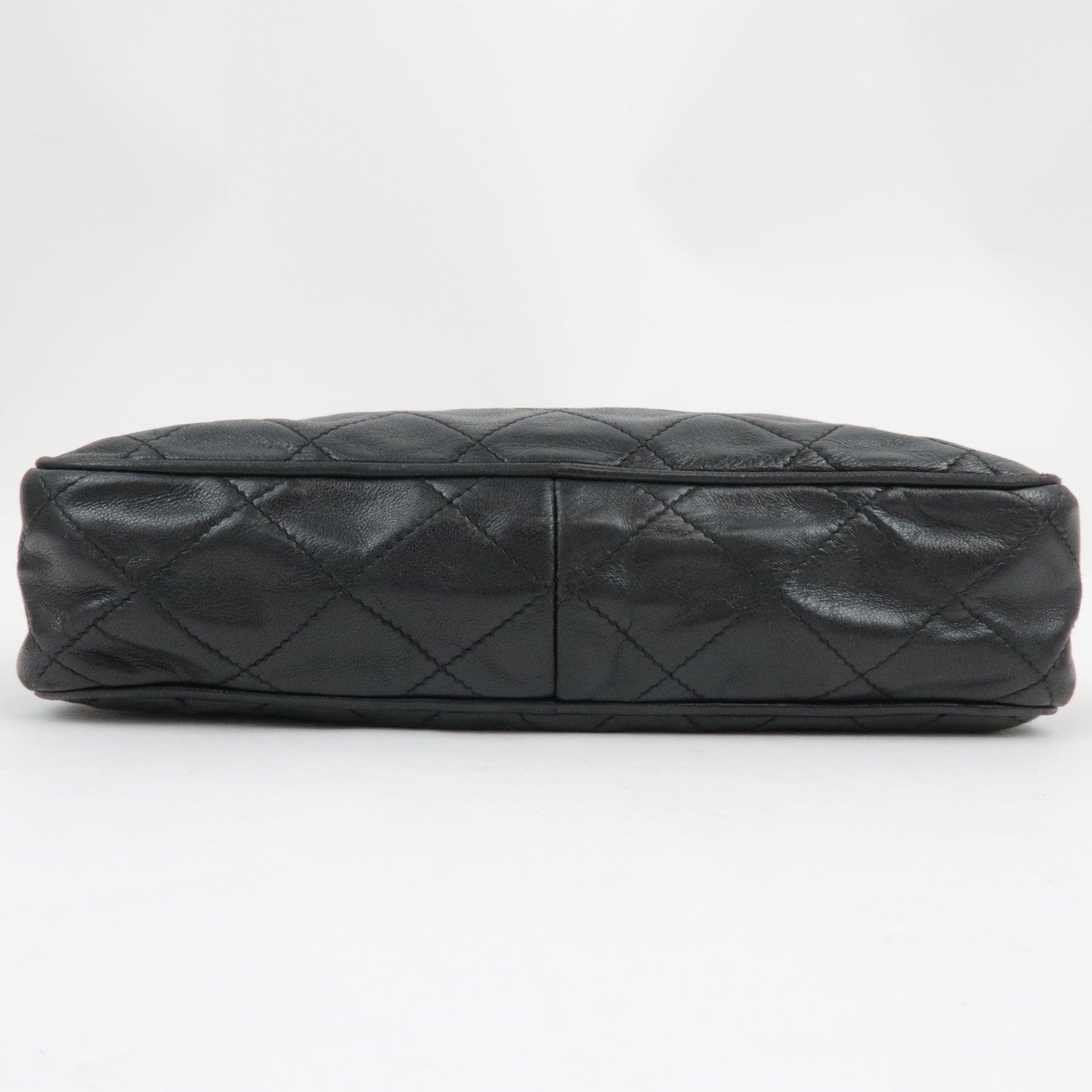 CHANEL Tassel Matelasse Chain Shoulder Bag Lambskin Black 0866733