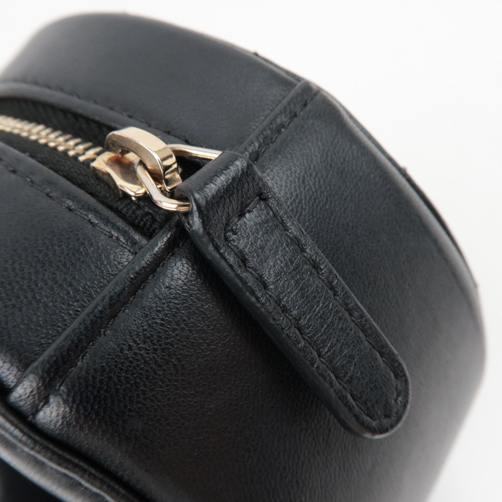 CHANEL Matelasse Round Chain Shoulder Bag Lambskin Black 27836776 *G card