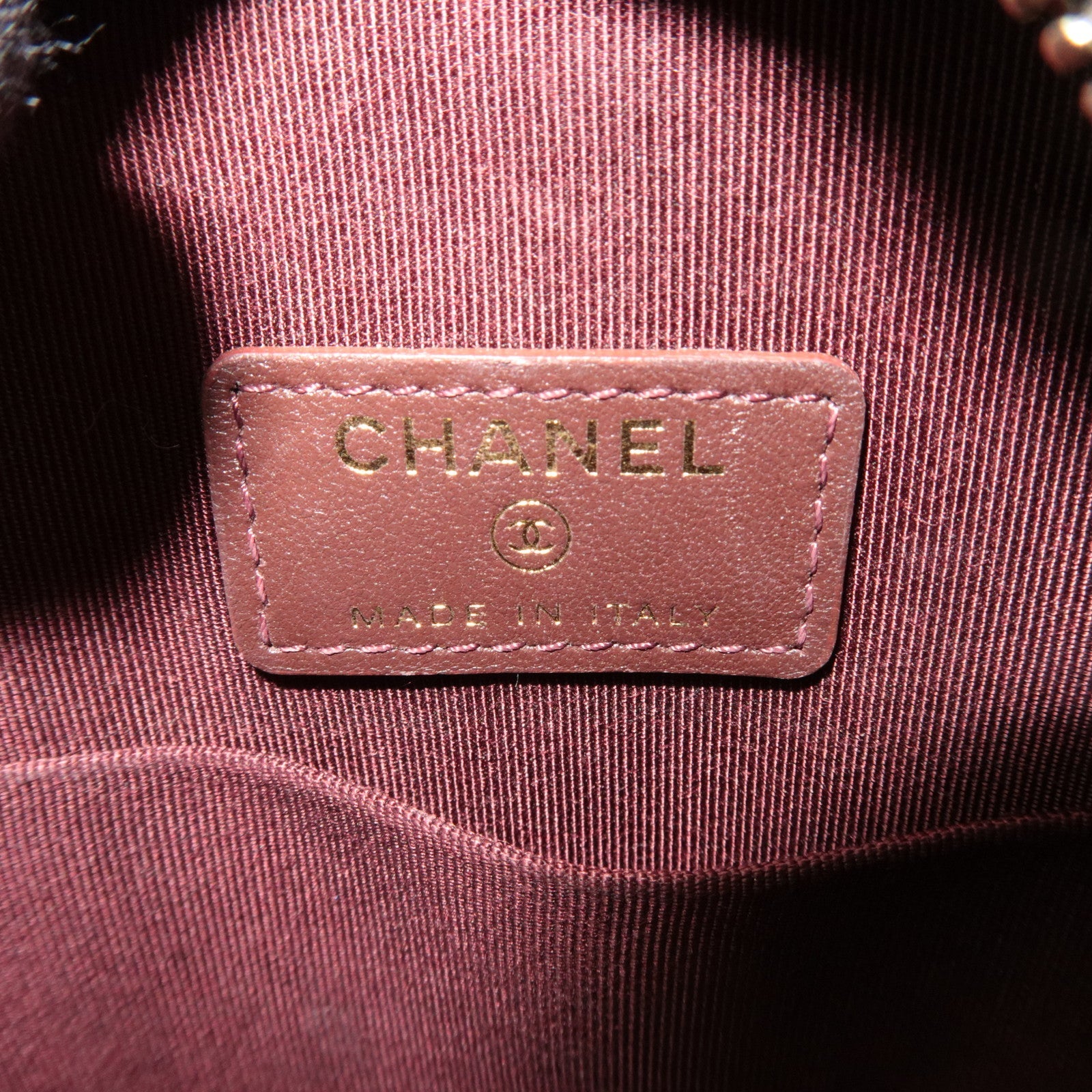 CHANEL Matelasse Round Chain Shoulder Bag Lambskin Black 27836776 *G card