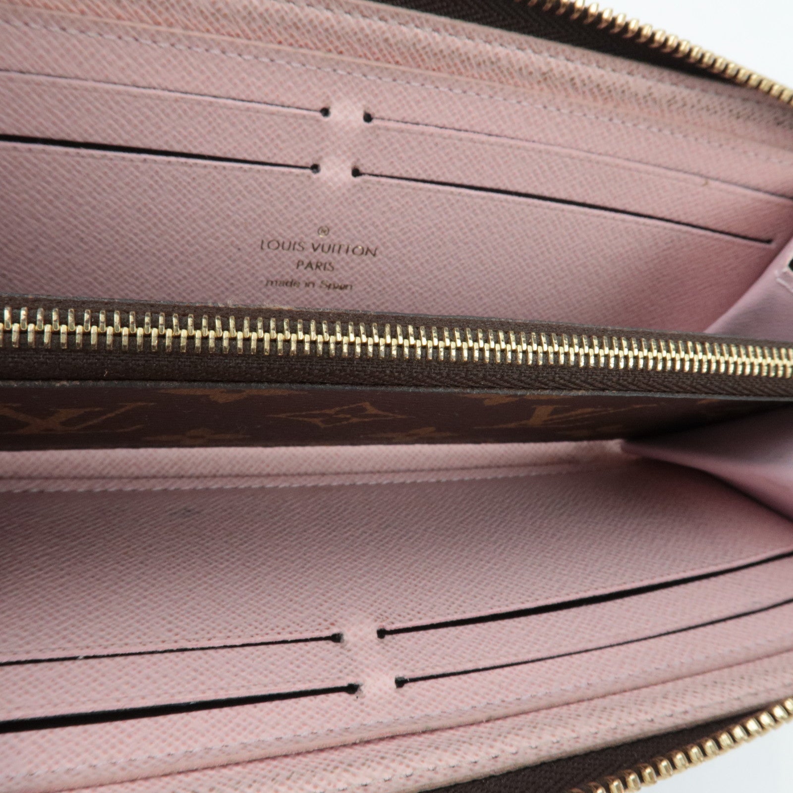 Louis Vuitton Monogram Portefeuille Clemence Long Wallet Rose Ballerine M61298 CA4118