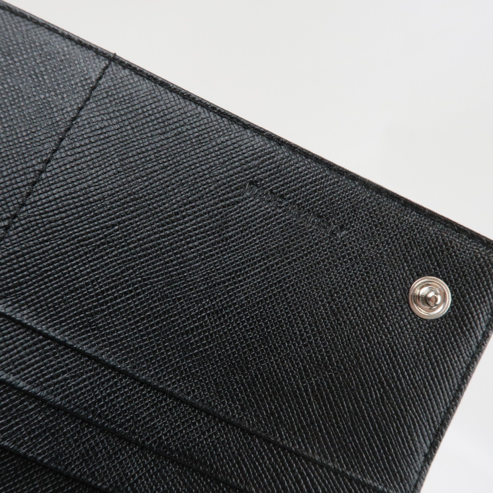 PRADA Bi-Fold Long Wallet Nylon Black