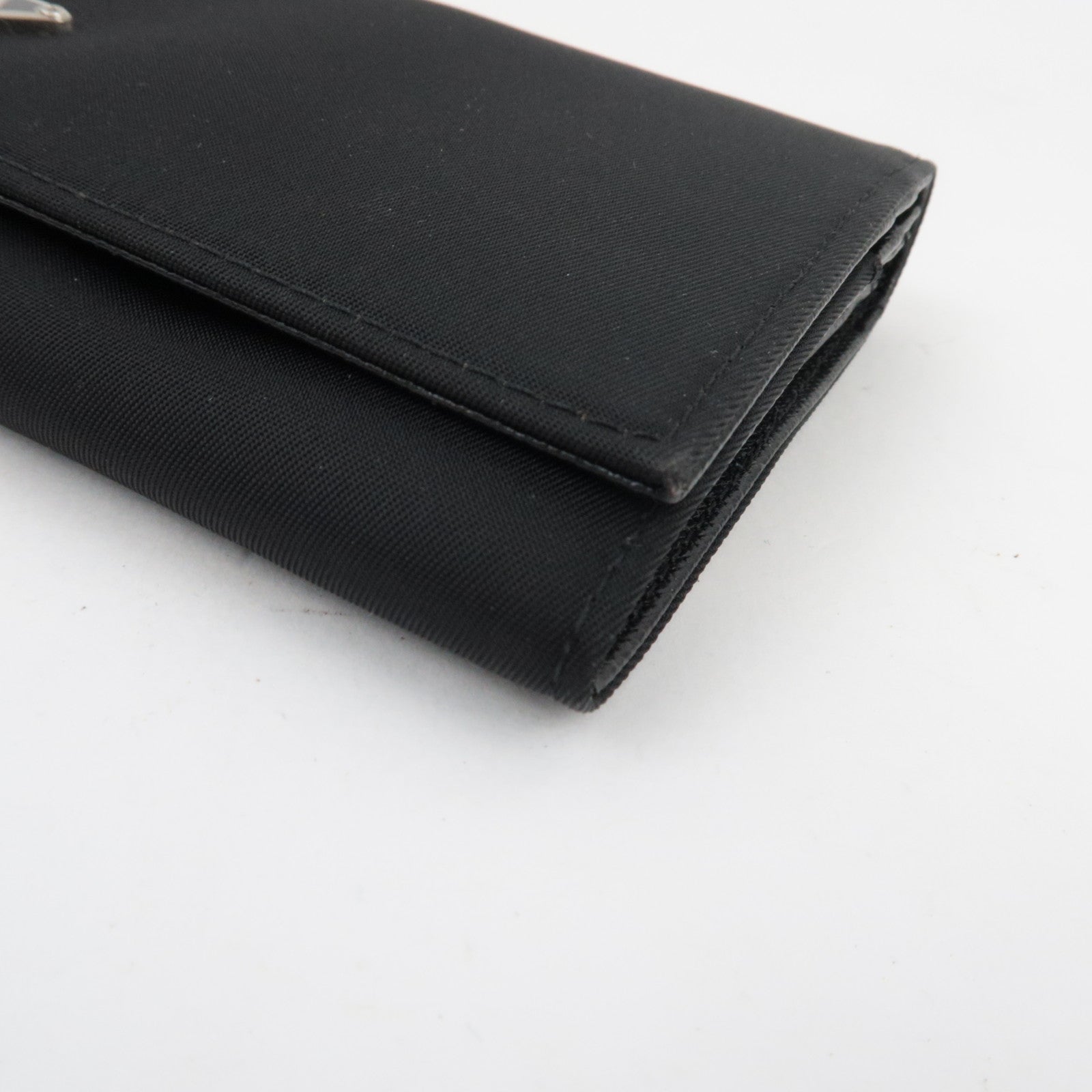 PRADA Bi-Fold Long Wallet Nylon Black