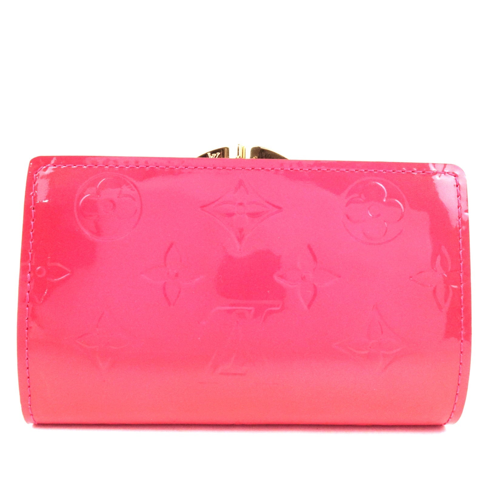 Louis Vuitton Monogram Vernis Portefeuille Viennois Bi-Fold Wallet Rose Indian M91768 MI4018 *Box, Dust bag