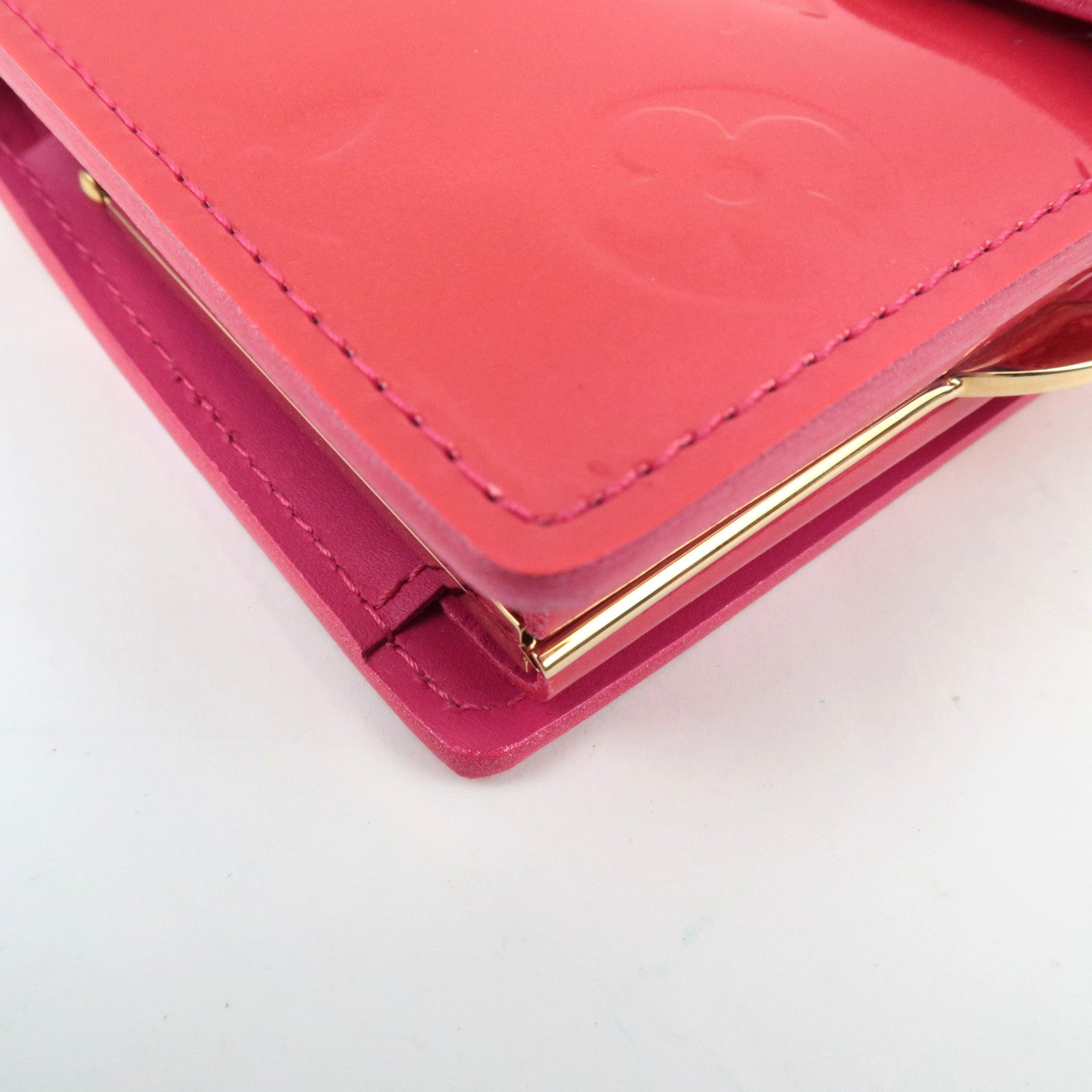 Louis Vuitton Monogram Vernis Portefeuille Viennois Bi-Fold Wallet Rose Indian M91768 MI4018 *Box, Dust bag