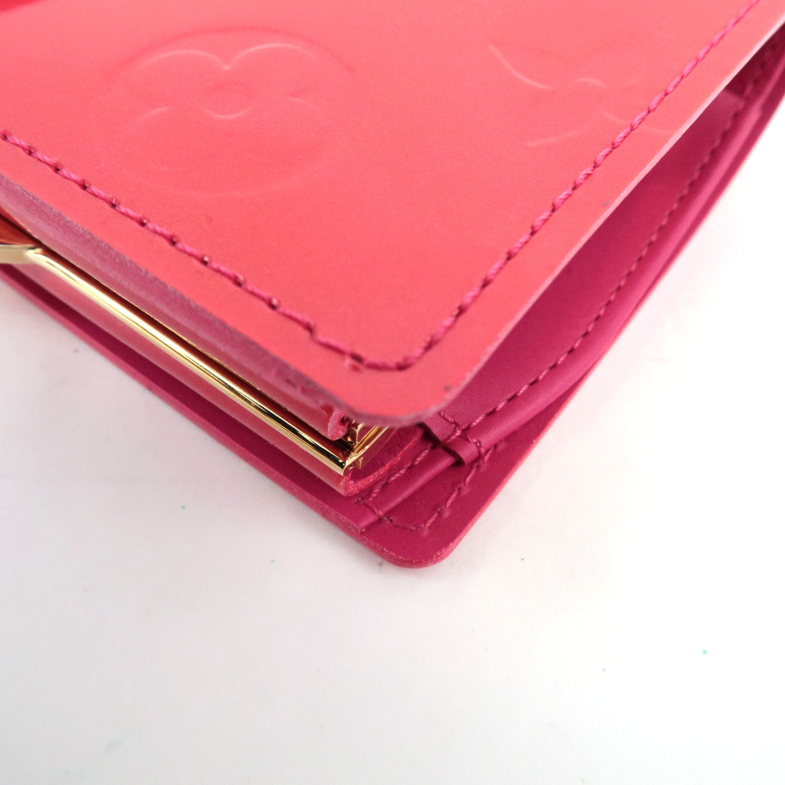 Louis Vuitton Monogram Vernis Portefeuille Viennois Bi-Fold Wallet Rose Indian M91768 MI4018 *Box, Dust bag