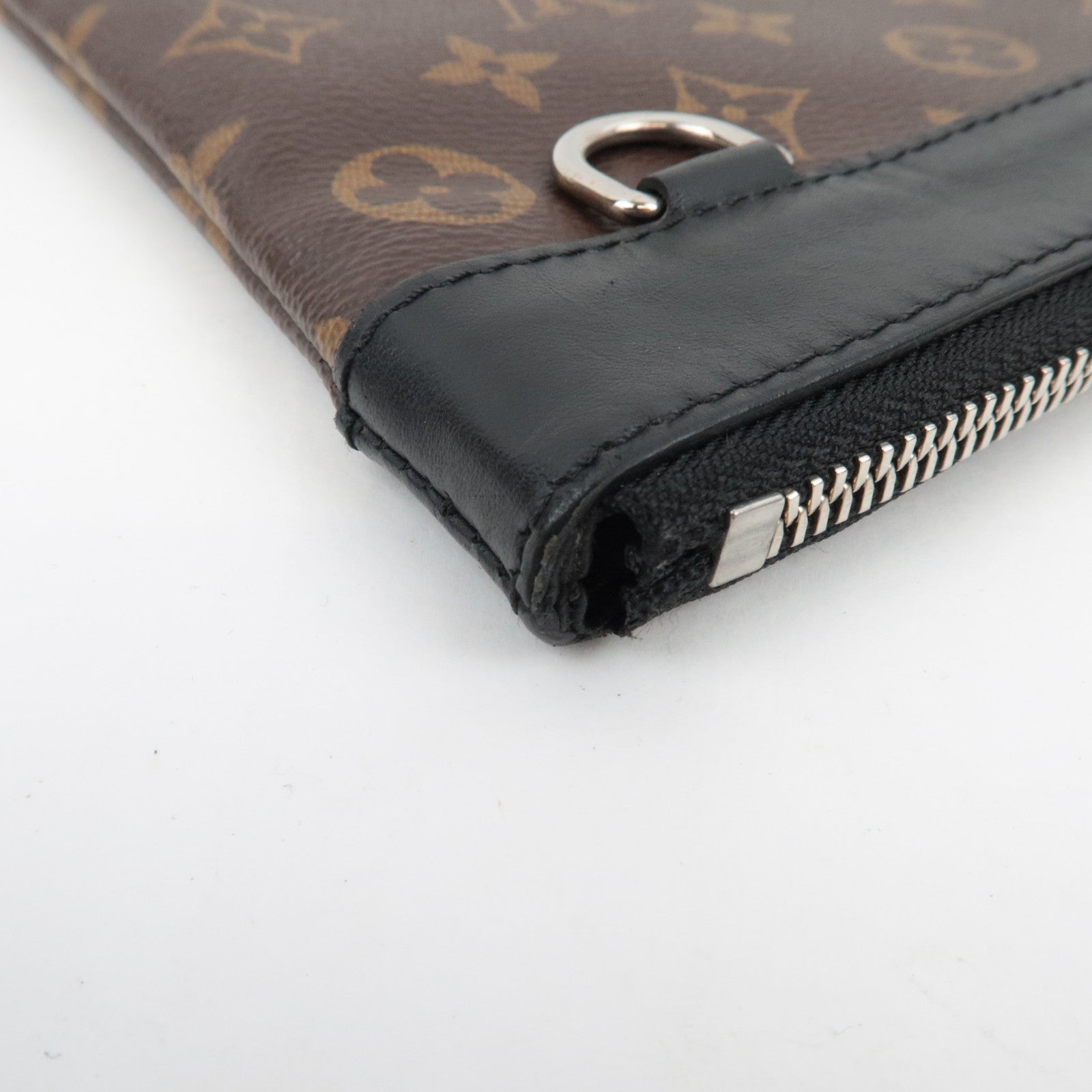 Louis Vuitton Monogram Macassar Pochette Discovery Clutch Bag M69411 TN4210