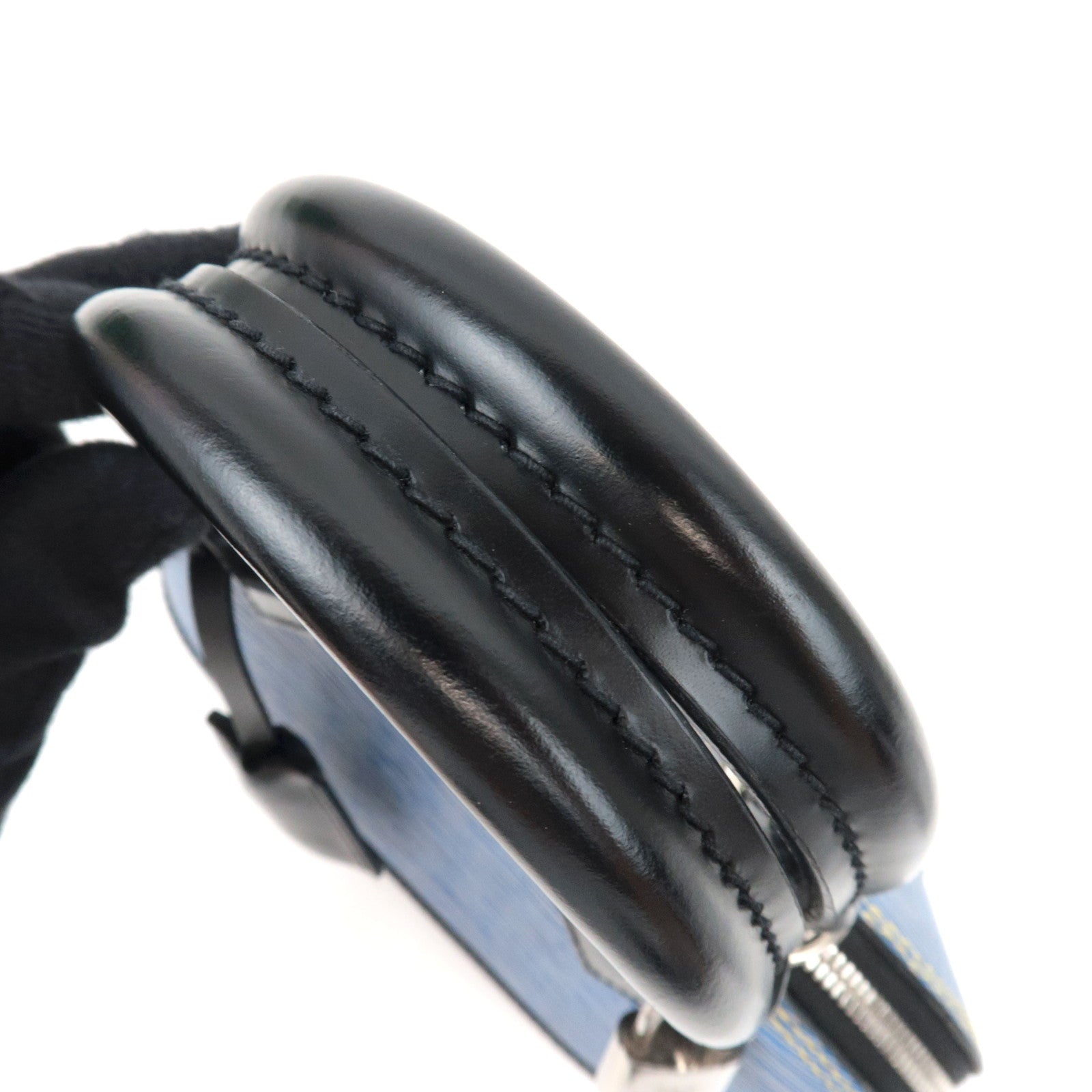 Louis Vuitton Epi Denim Alma BB 2way bag Denim Blue M41437 SN0158 *Strap, Key Lock, clochette