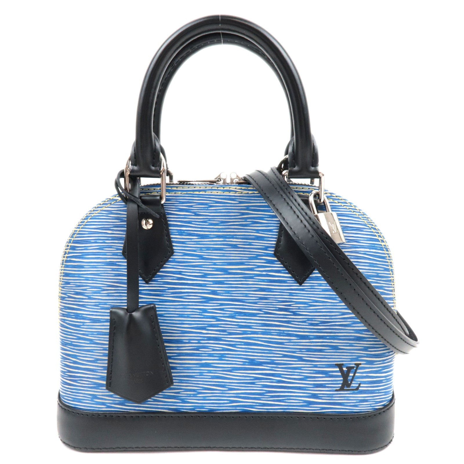 Louis Vuitton Epi Denim Alma BB 2way bag Denim Blue M41437 SN0158 *Strap, Key Lock, crochette75406