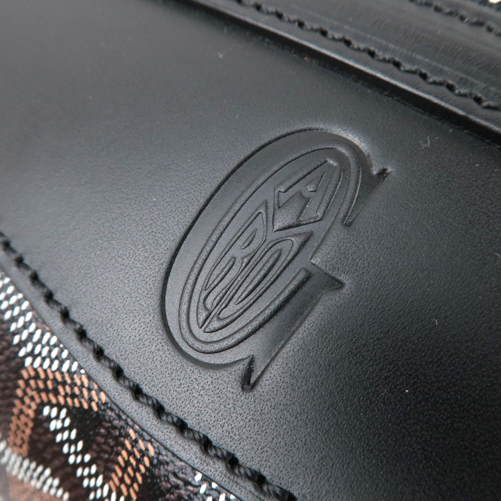 Goyard Herringbone Boeing 55 Travel Bag PVC Leather Black *Dust bag, Key Lock