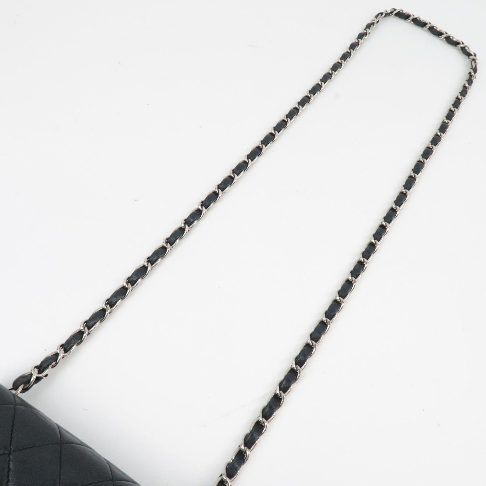 CHANEL Mini Matelasse 17 Chain Shoulder Bag Single Flap Lambskin Black 6143404