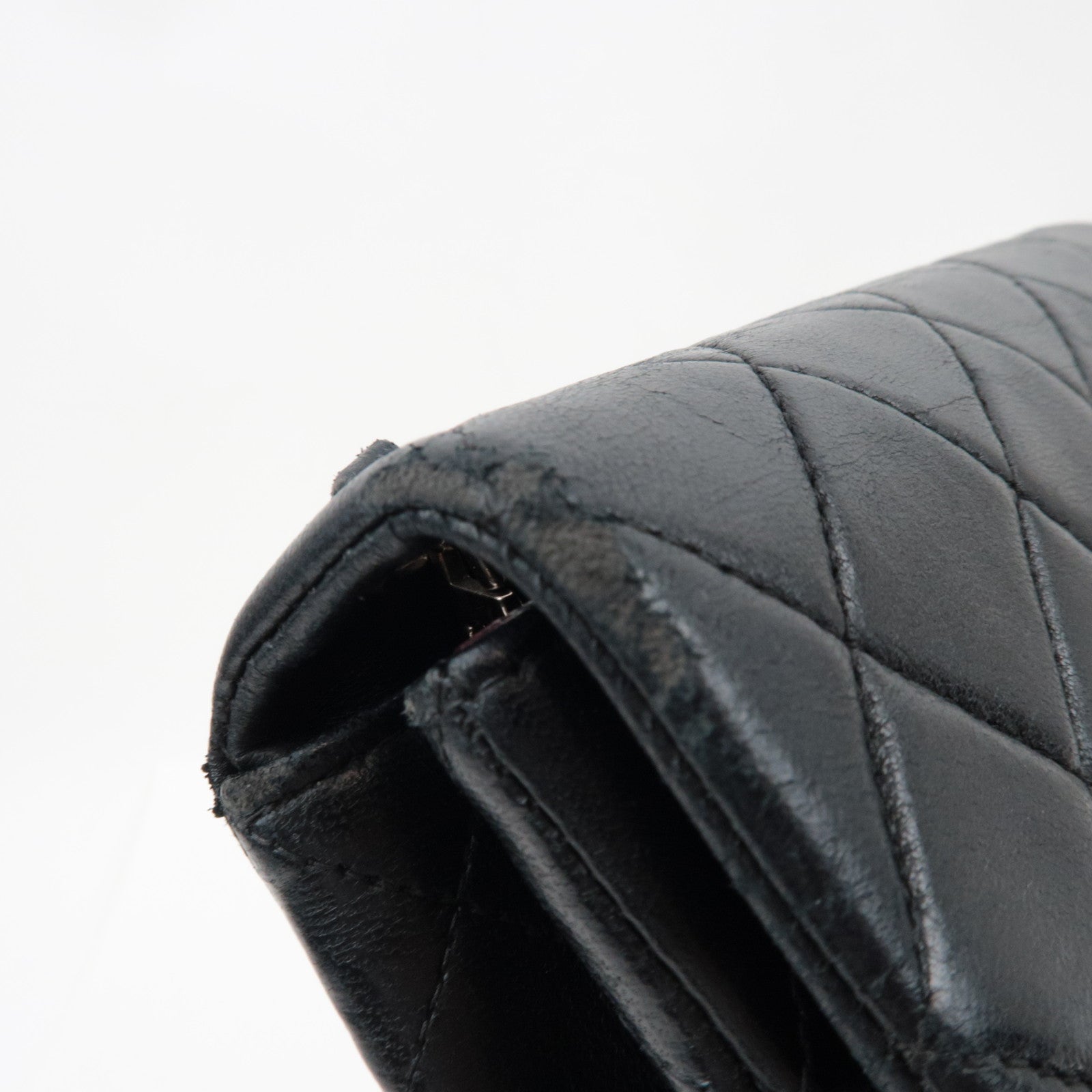 CHANEL Mini Matelasse 17 Chain Shoulder Bag Single Flap Lambskin Black 6143404