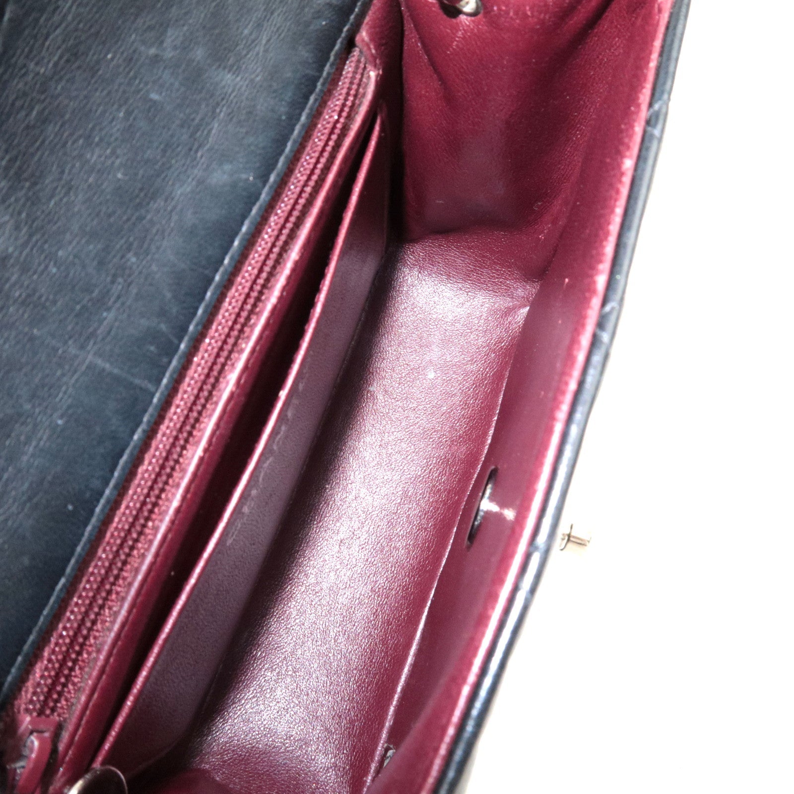 CHANEL Mini Matelasse 17 Chain Shoulder Bag Single Flap Lambskin Black 6143404