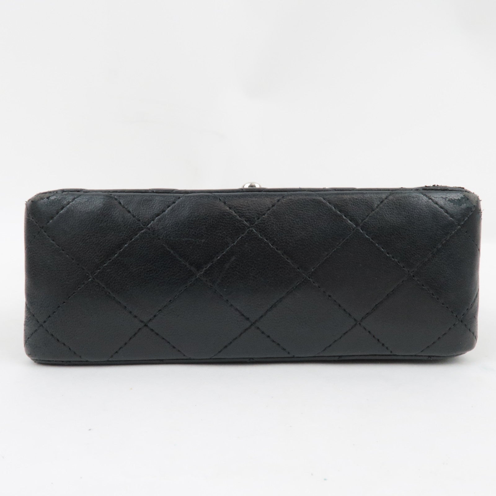 CHANEL Mini Matelasse 17 Chain Shoulder Bag Single Flap Lambskin Black 6143404