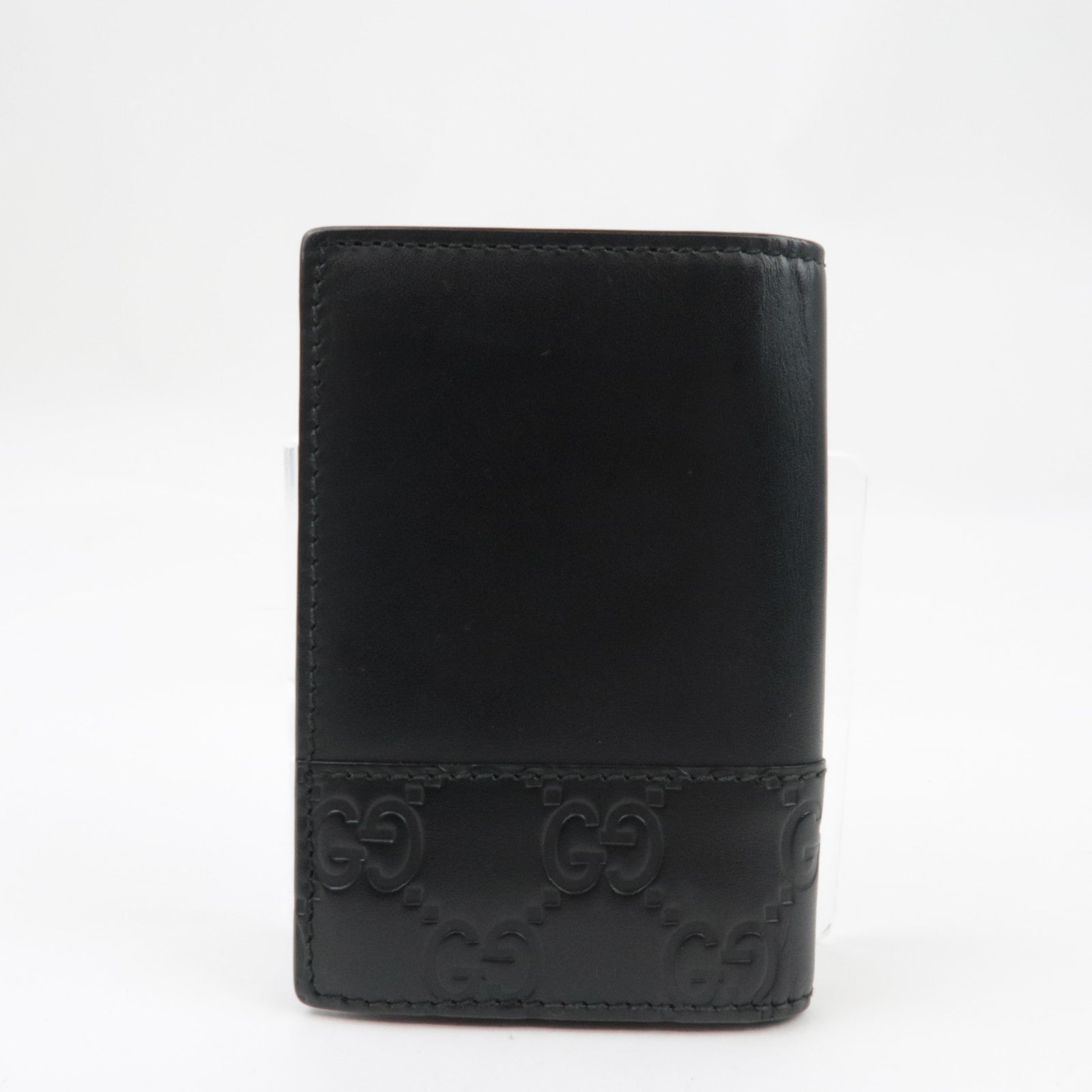 GUCCI Guccissima Card Case Black 406699