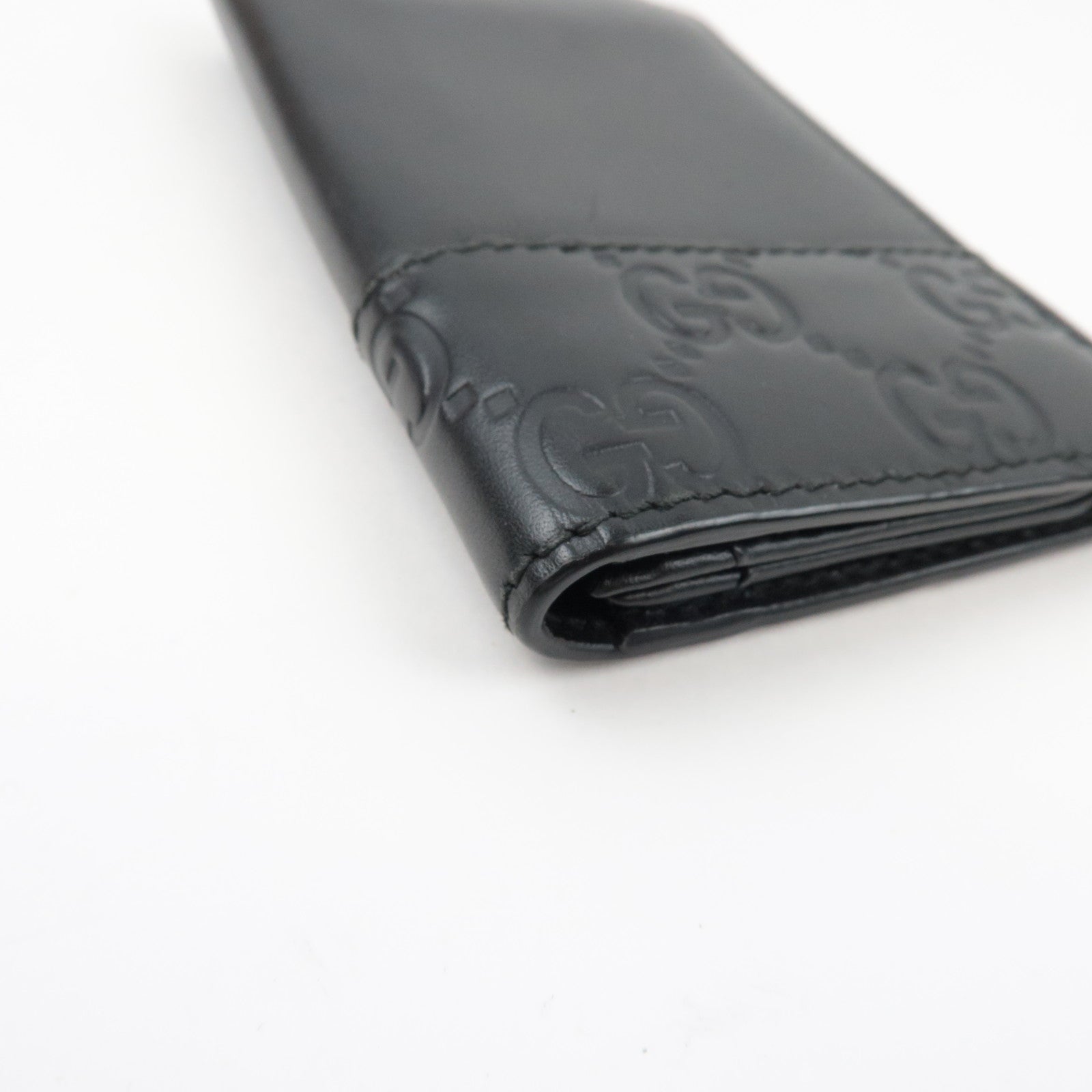 GUCCI Guccissima Card Case Black 406699