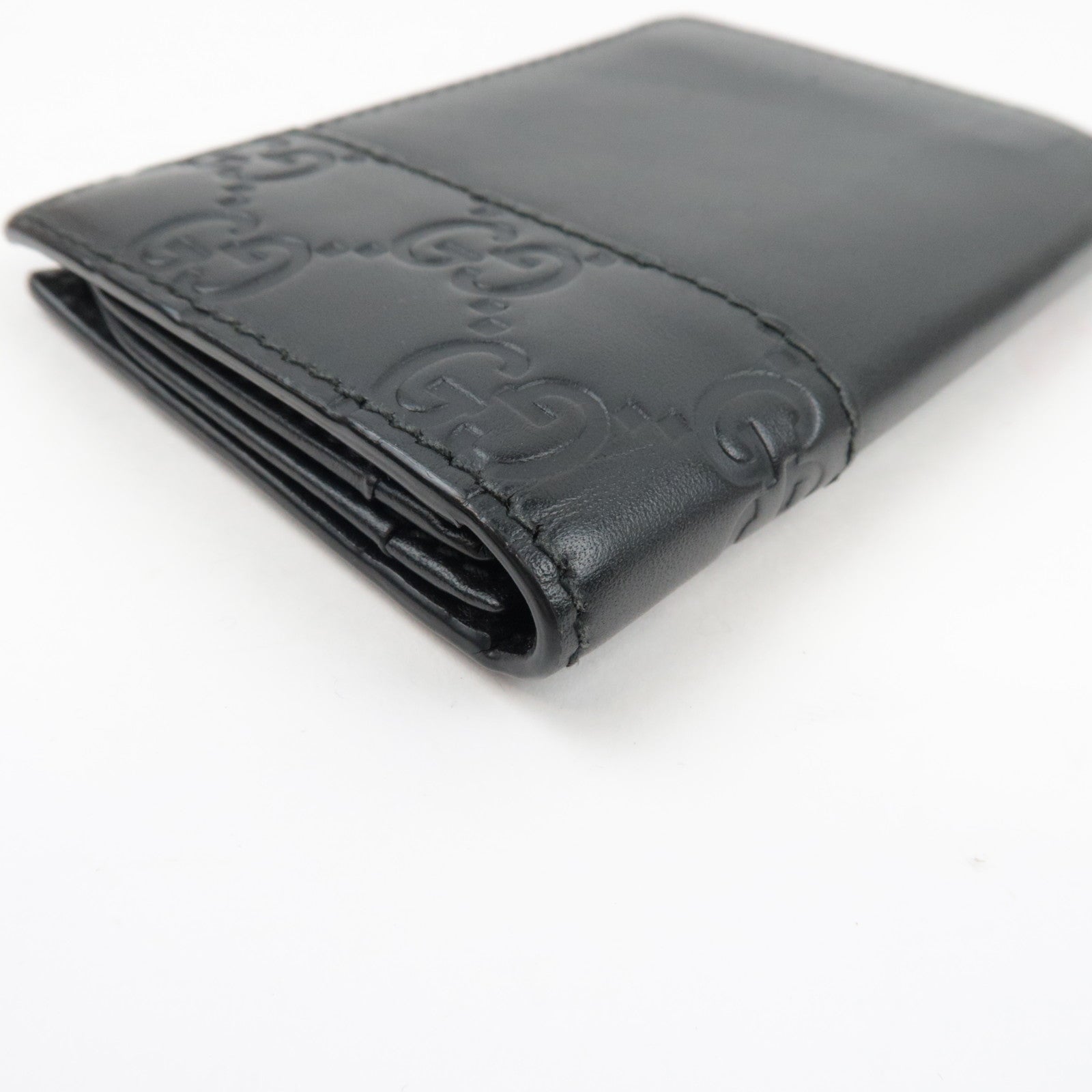 GUCCI Guccissima Card Case Black 406699