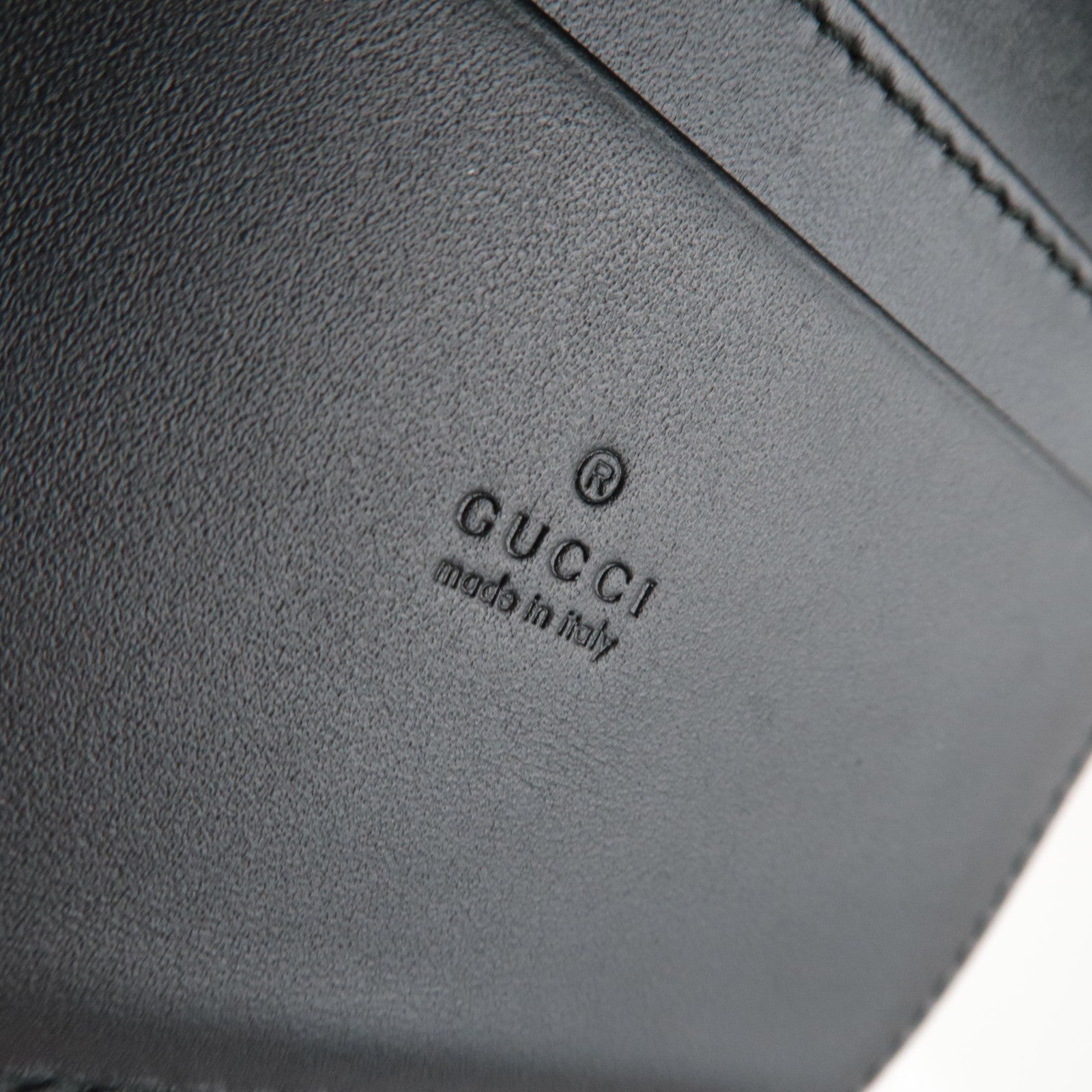GUCCI Guccissima Card Case Black 406699