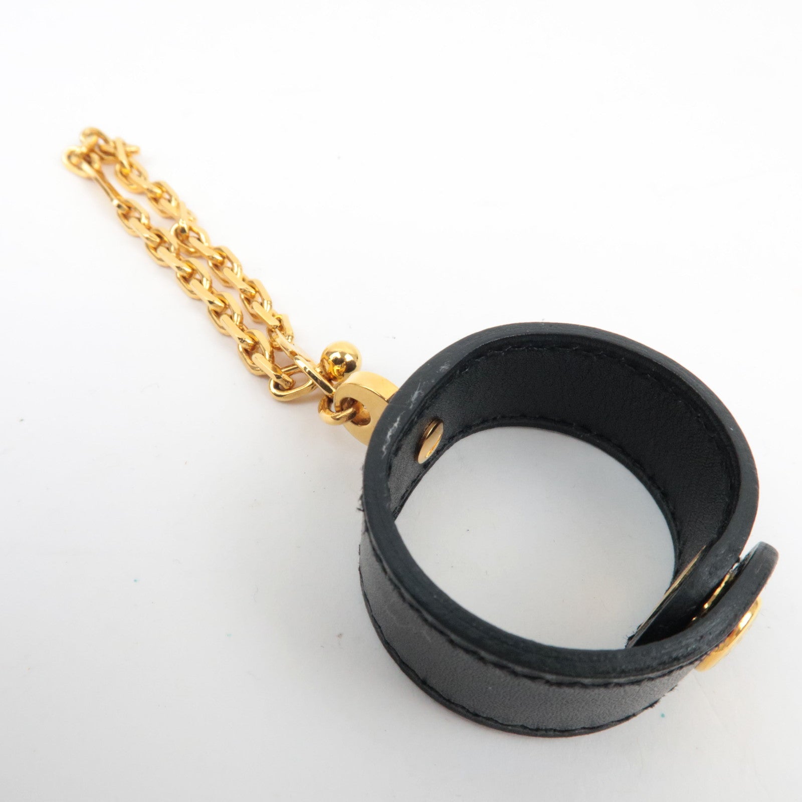 HERMES Glove Holder Box Calf Black Gold HDW *Box