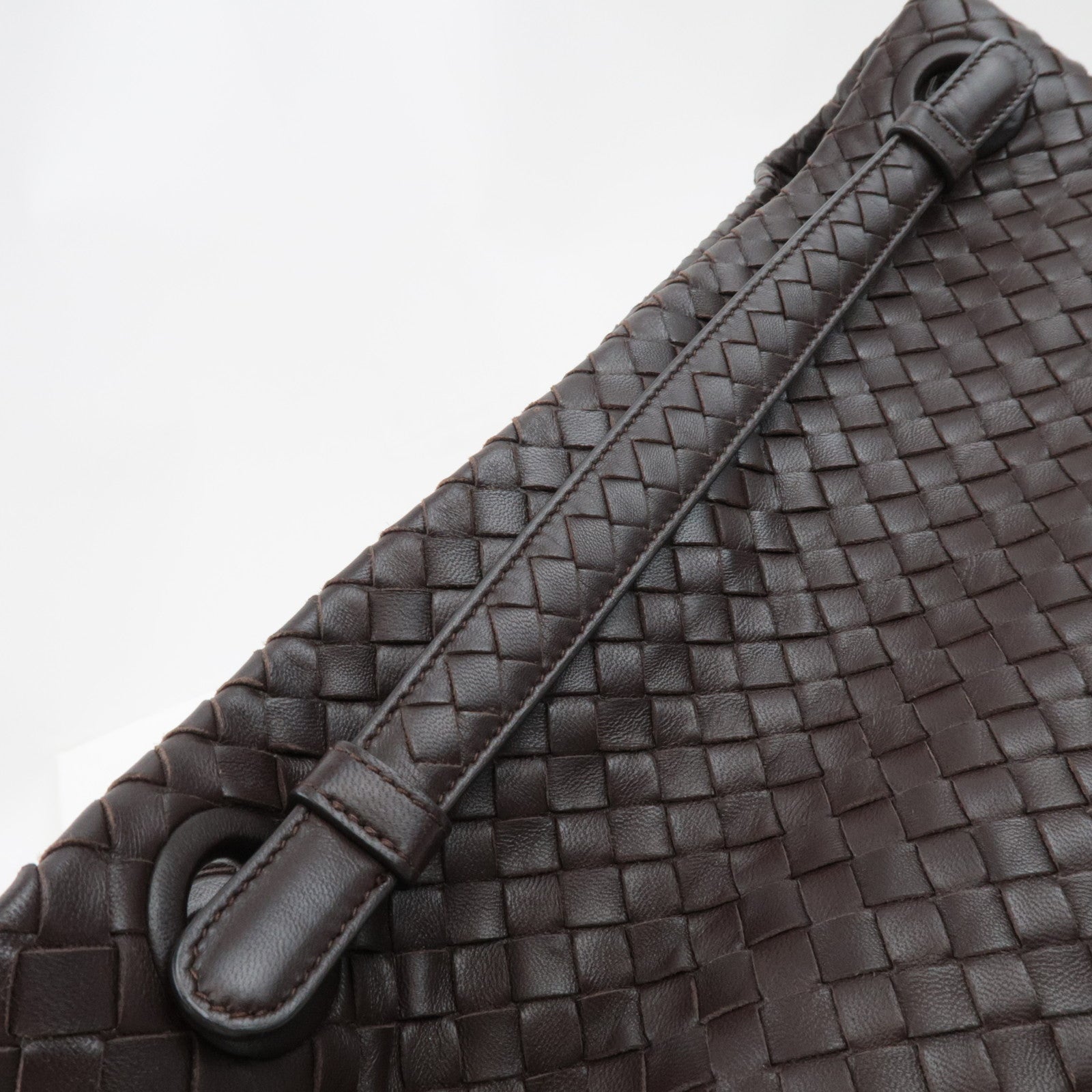 BOTTEGA VENETA Intrecciato Medium Garda Hand Bag Leather Brown 179320 *Dust bag, Mirror