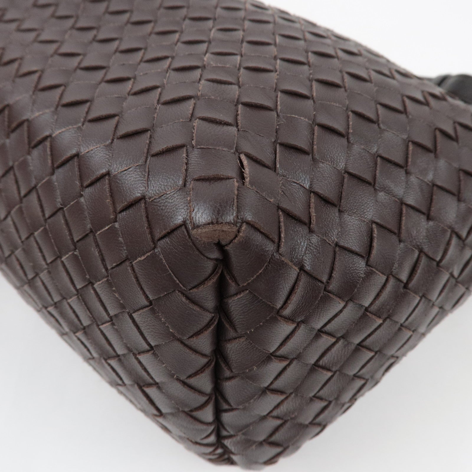 BOTTEGA VENETA Intrecciato Medium Garda Hand Bag Leather Brown 179320 *Dust bag, Mirror